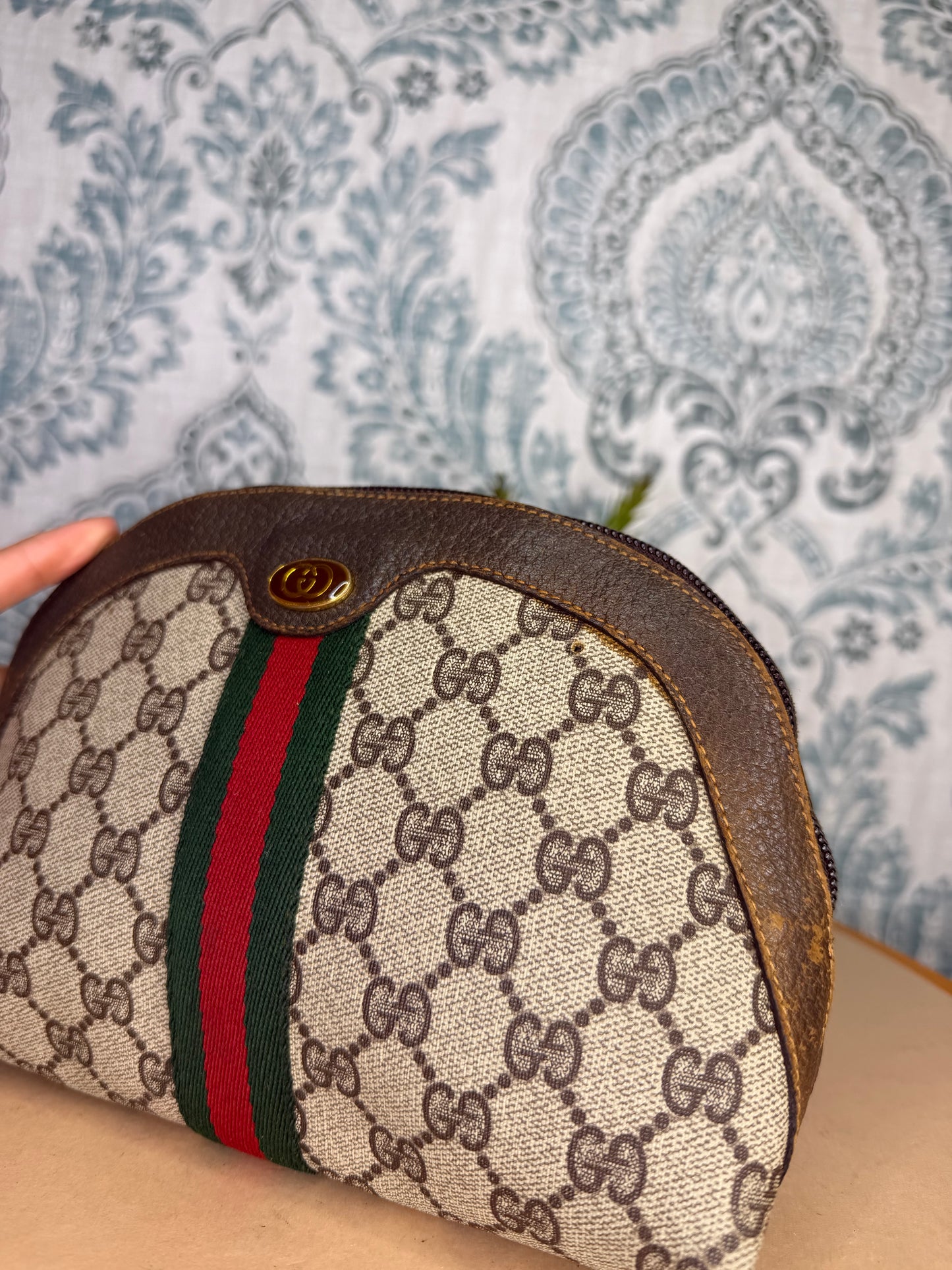 Gucci Supreme Sherry Line Cosmetic Pouch