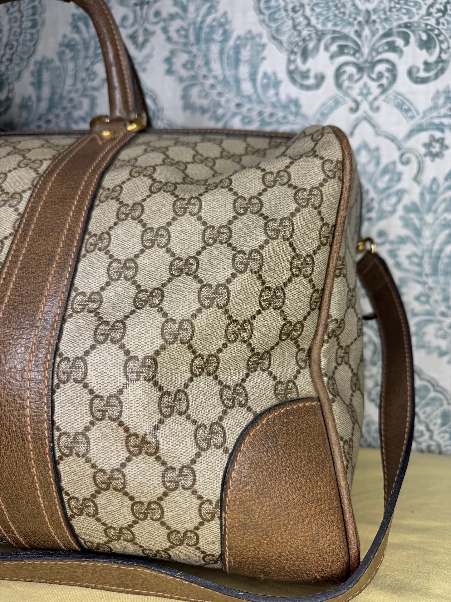Gucci Vintage Supreme Duffle Bag with Shoulder Strap