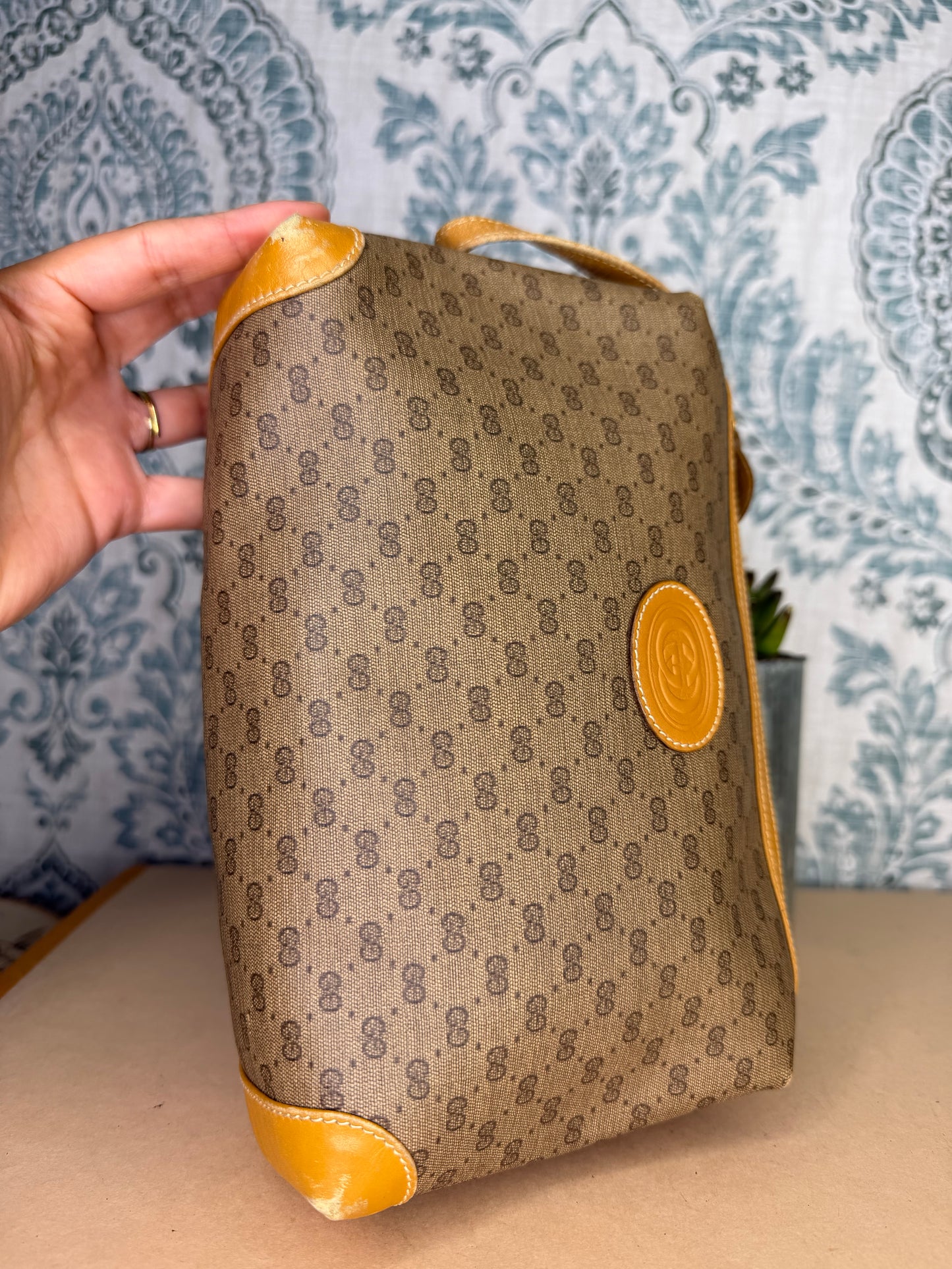 Gucci Micro GG Tan Clutch
