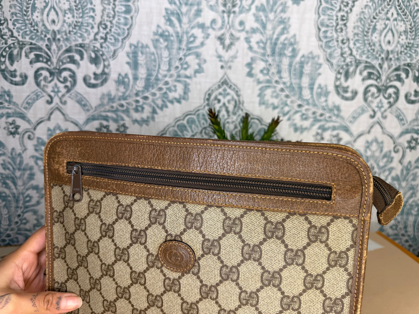 Gucci Supreme Brown Clutch