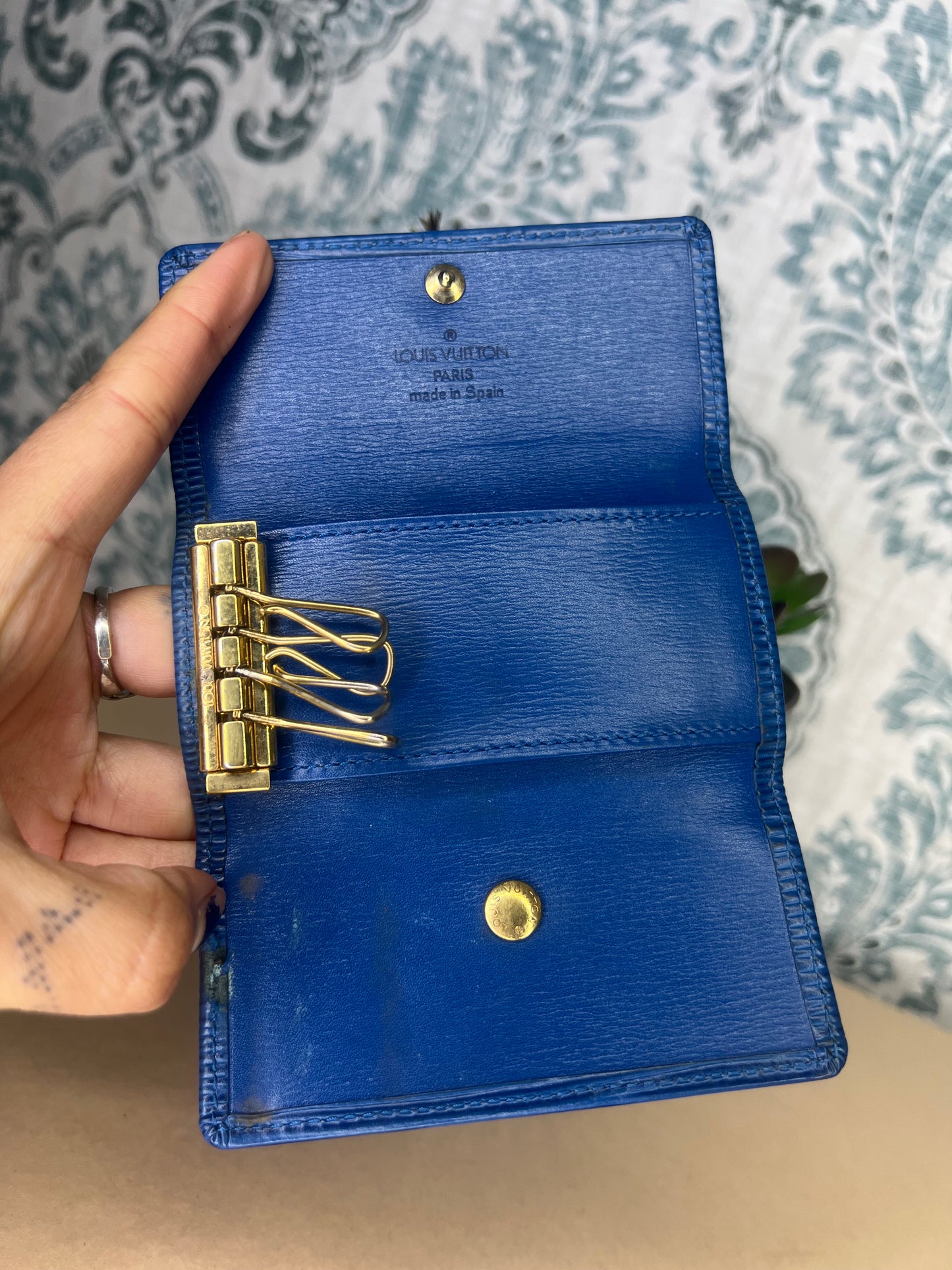 Louis Vuitton Epi Blue 4 Key Holder #2
