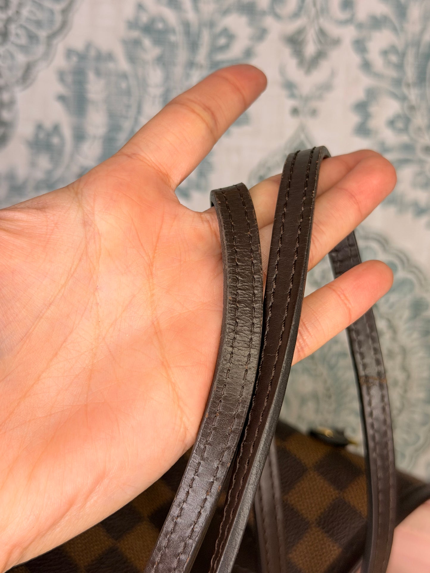 Louis Vuitton Damier Ebene Neverfull MM Rose Ballerine