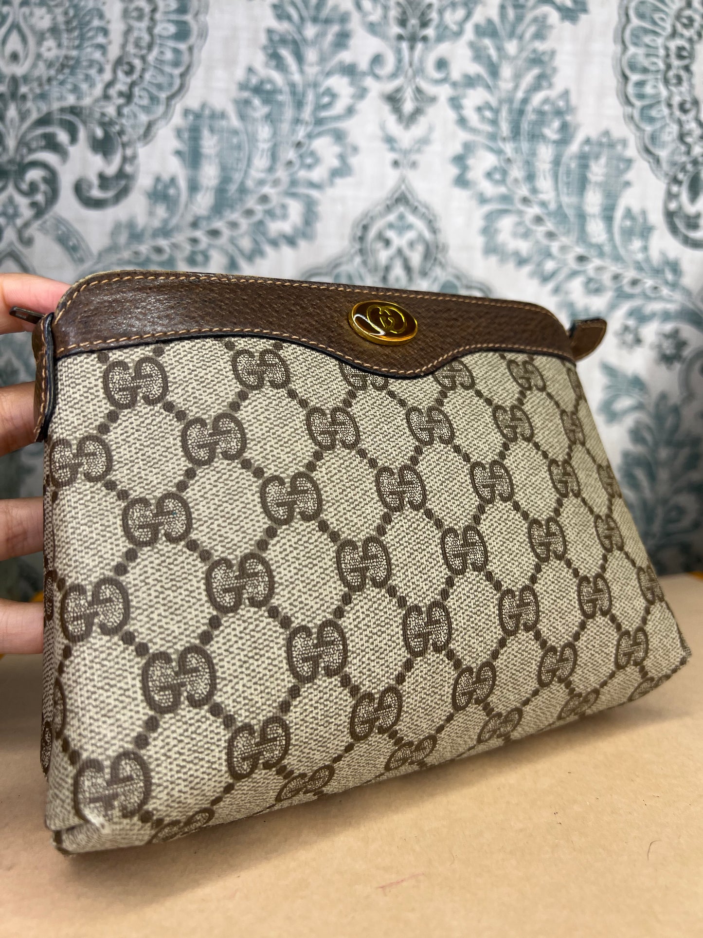Gucci Brown Vintage Small Pouch