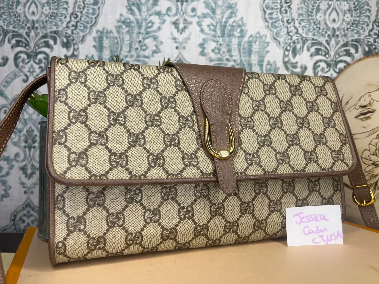 Gucci Supreme Vintage 2way Purse/Clutch