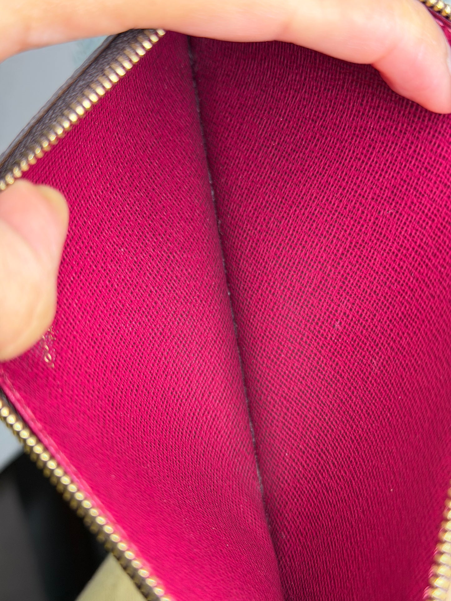 Louis Vuitton Felicie Zip Insert Fuschia
