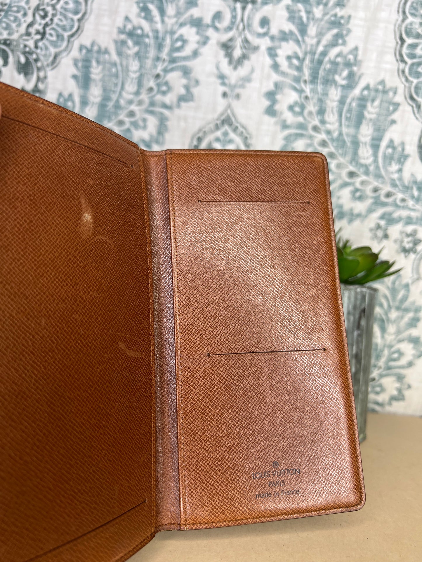 Louis Vuitton Monogram Checkbook Wallet/Cover