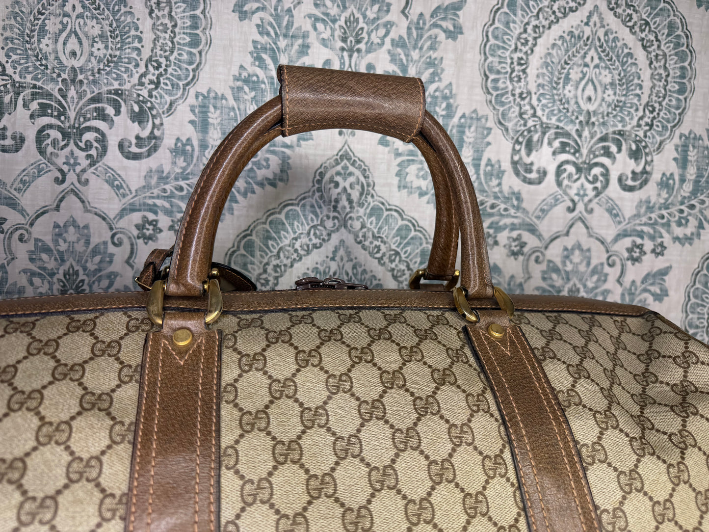 Gucci Vintage Supreme Duffle Bag with Shoulder Strap