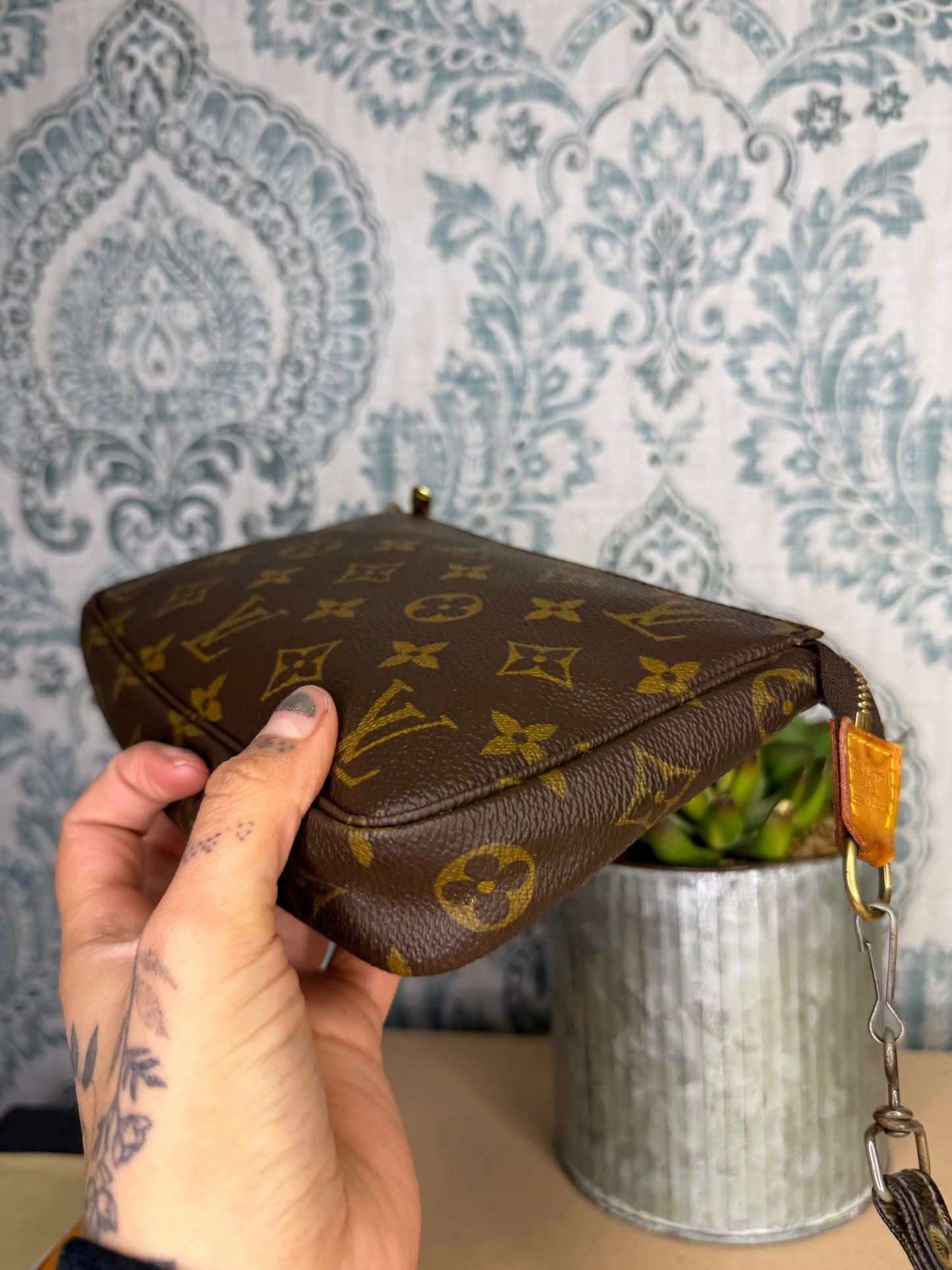Louis Vuitton Pochette Accessories with Monogram Strap #2