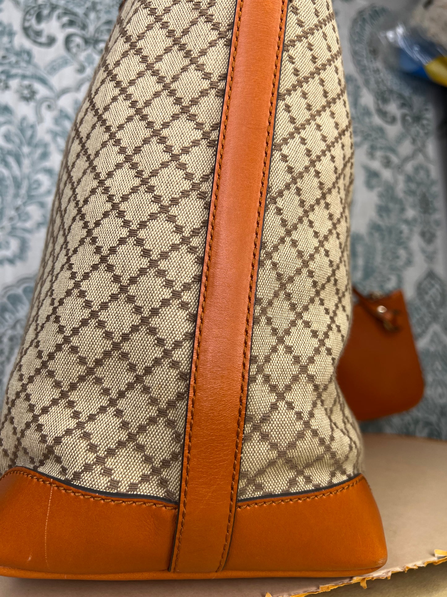 Gucci Diamante Orange Medium Tote with Pouch