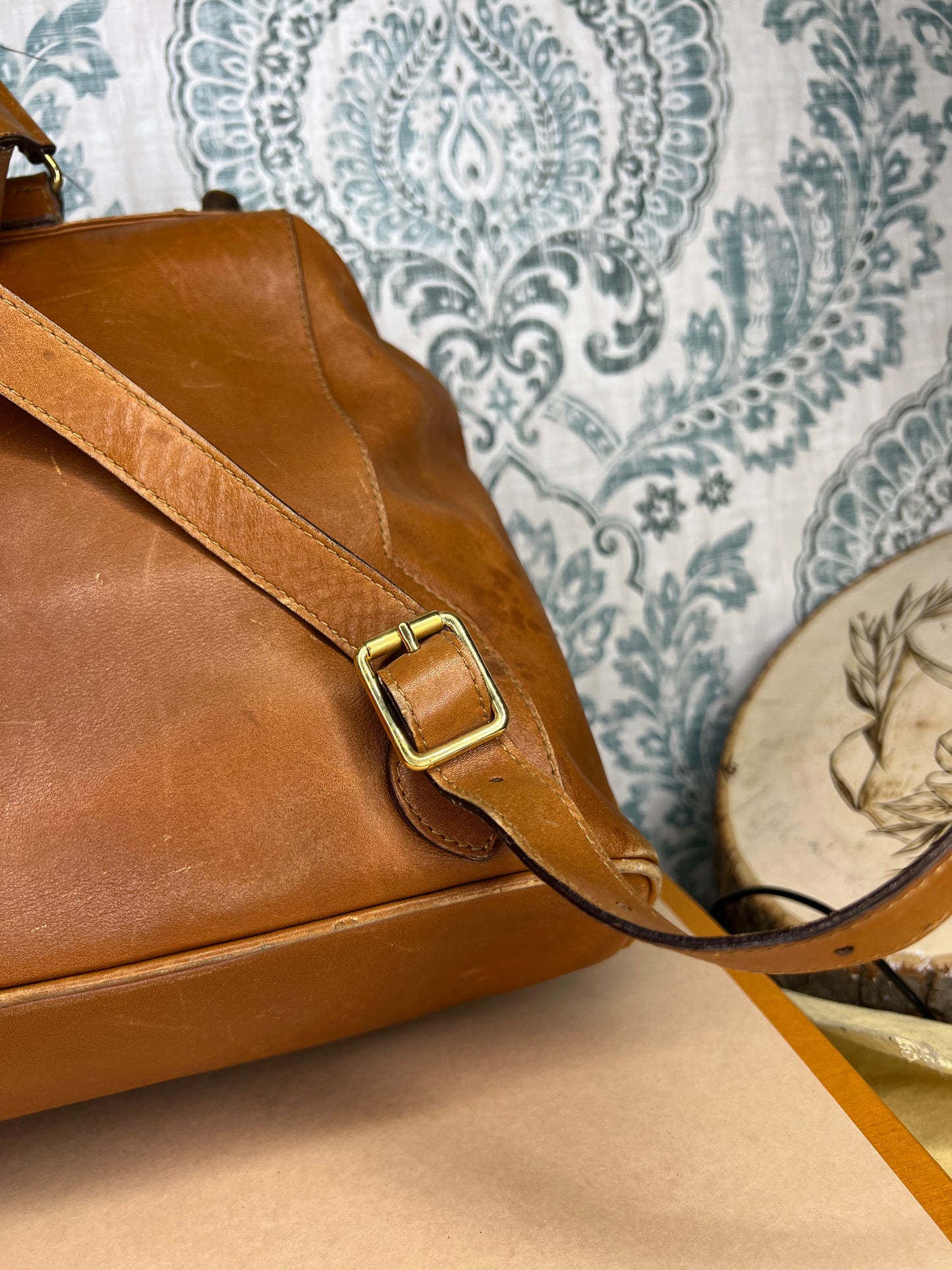 Gucci Bambo Brown Leather Backpack