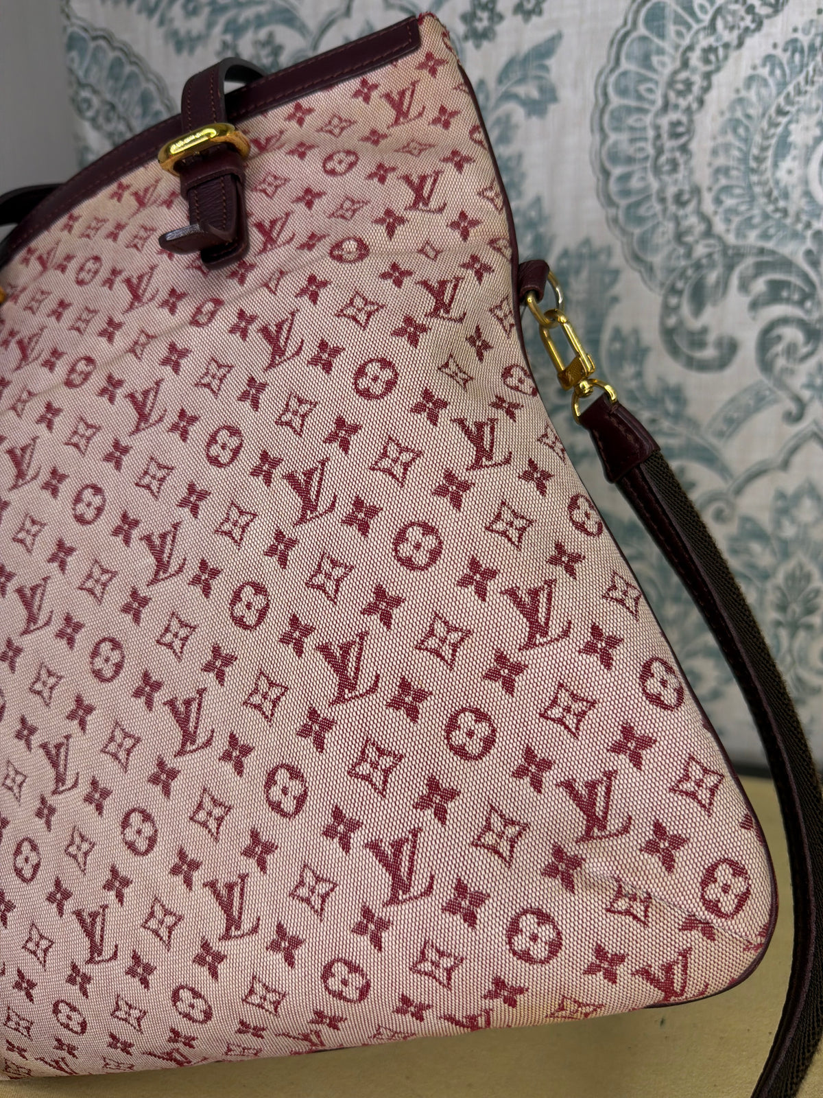 Louis Vuitton Francoise Cherry Mini Lin Shoulder Bag