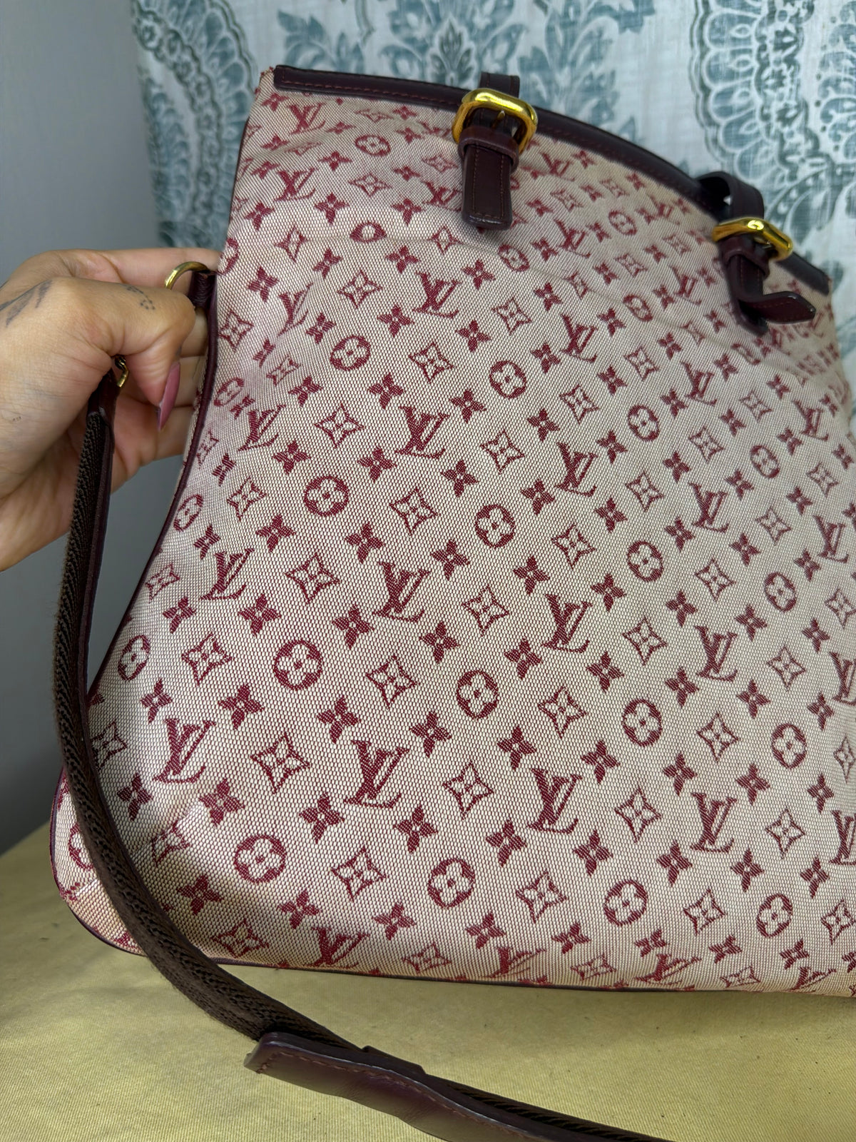 Louis Vuitton Francoise Cherry Mini Lin Shoulder Bag