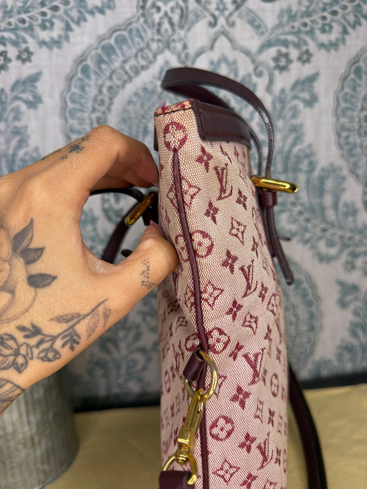 Louis Vuitton Francoise Cherry Mini Lin Shoulder Bag