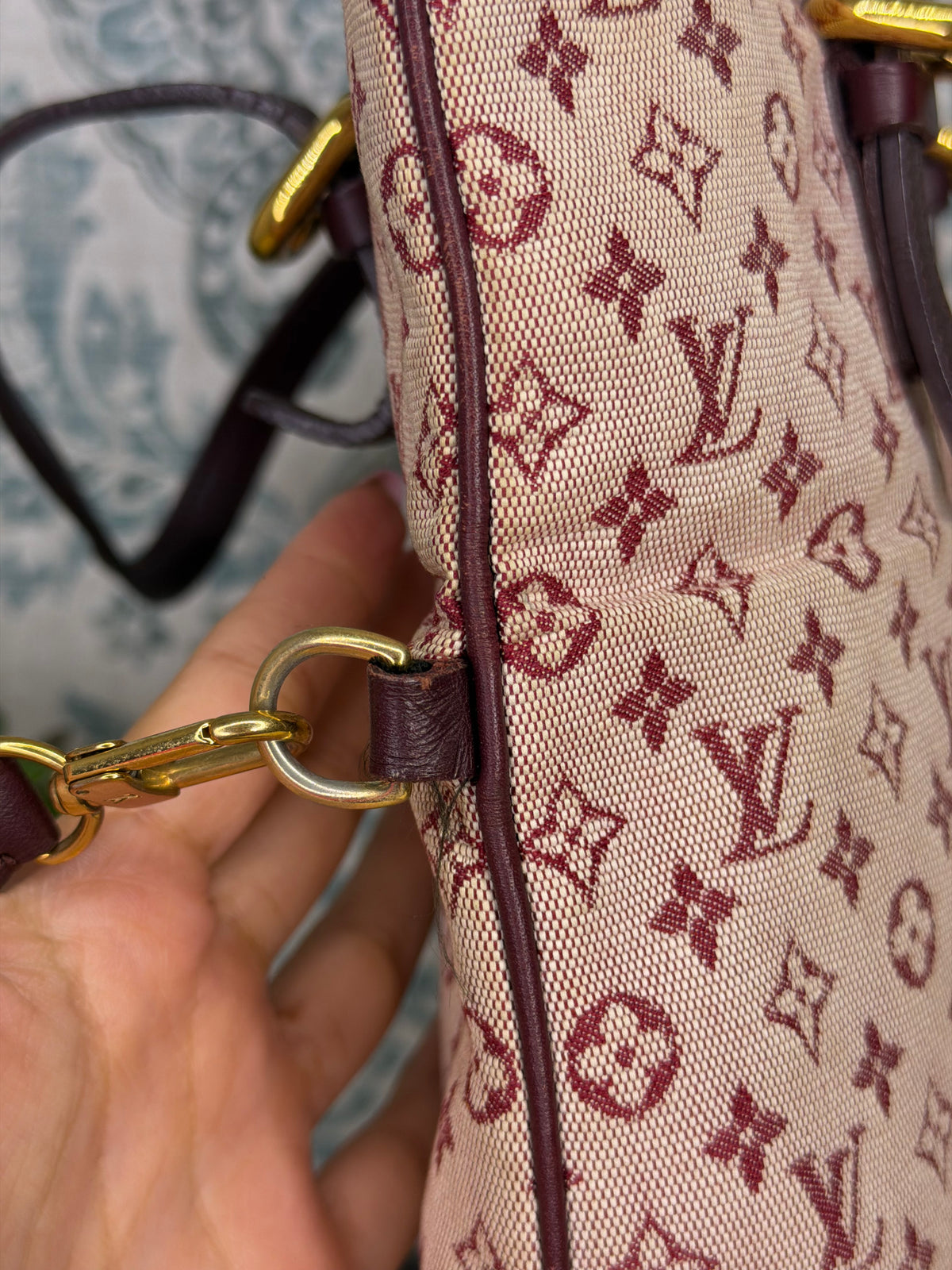 Louis Vuitton Francoise Cherry Mini Lin Shoulder Bag