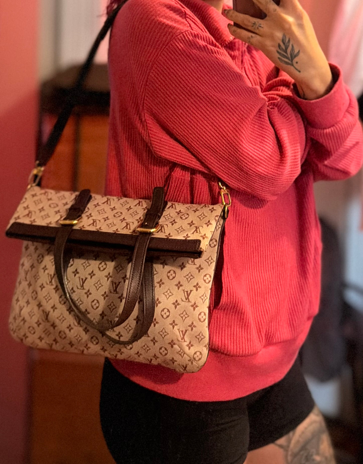 Louis Vuitton Francoise Cherry Mini Lin Shoulder Bag