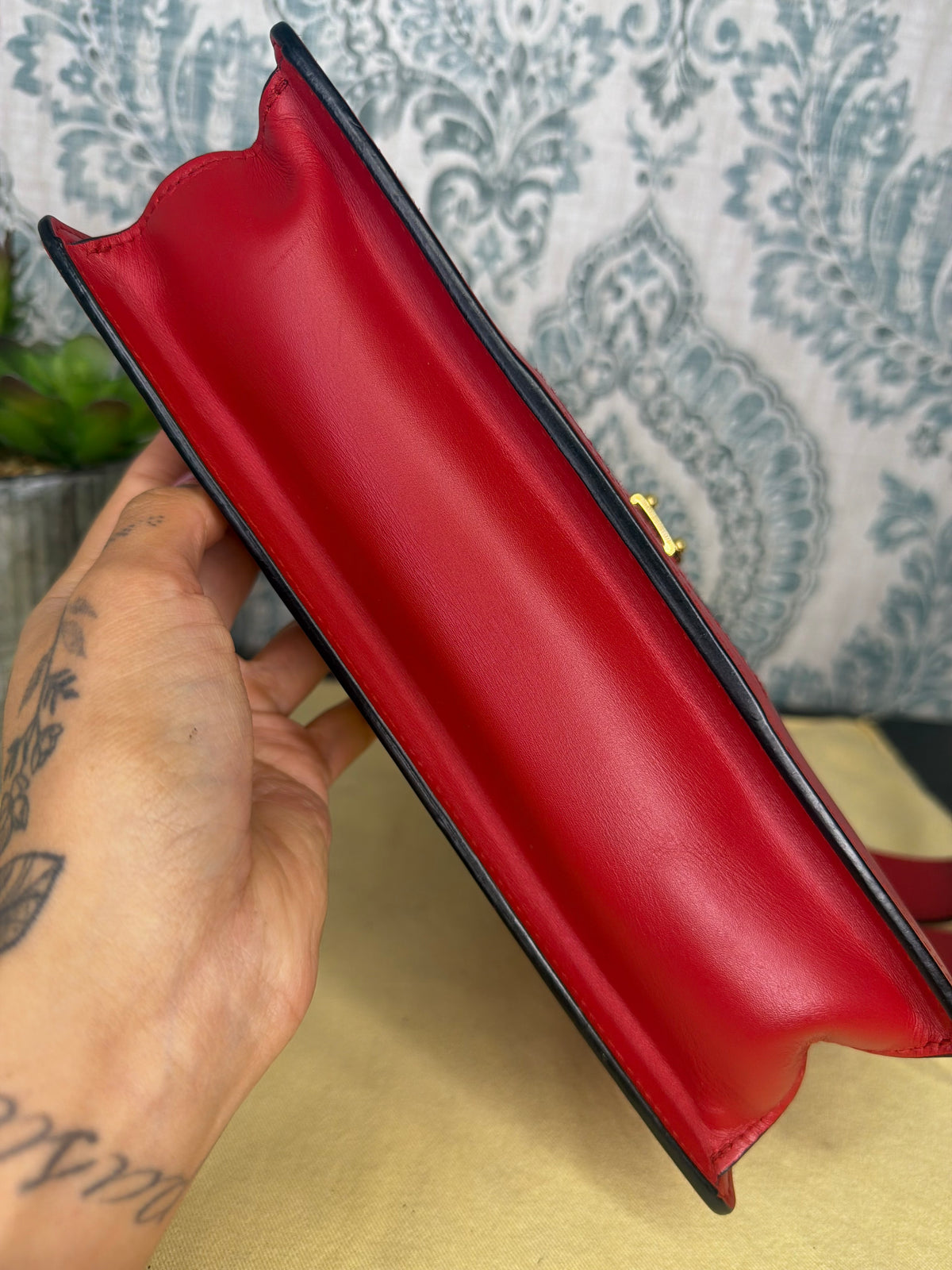 Gucci Sylvie Red Sherry Line Shoulder Bag