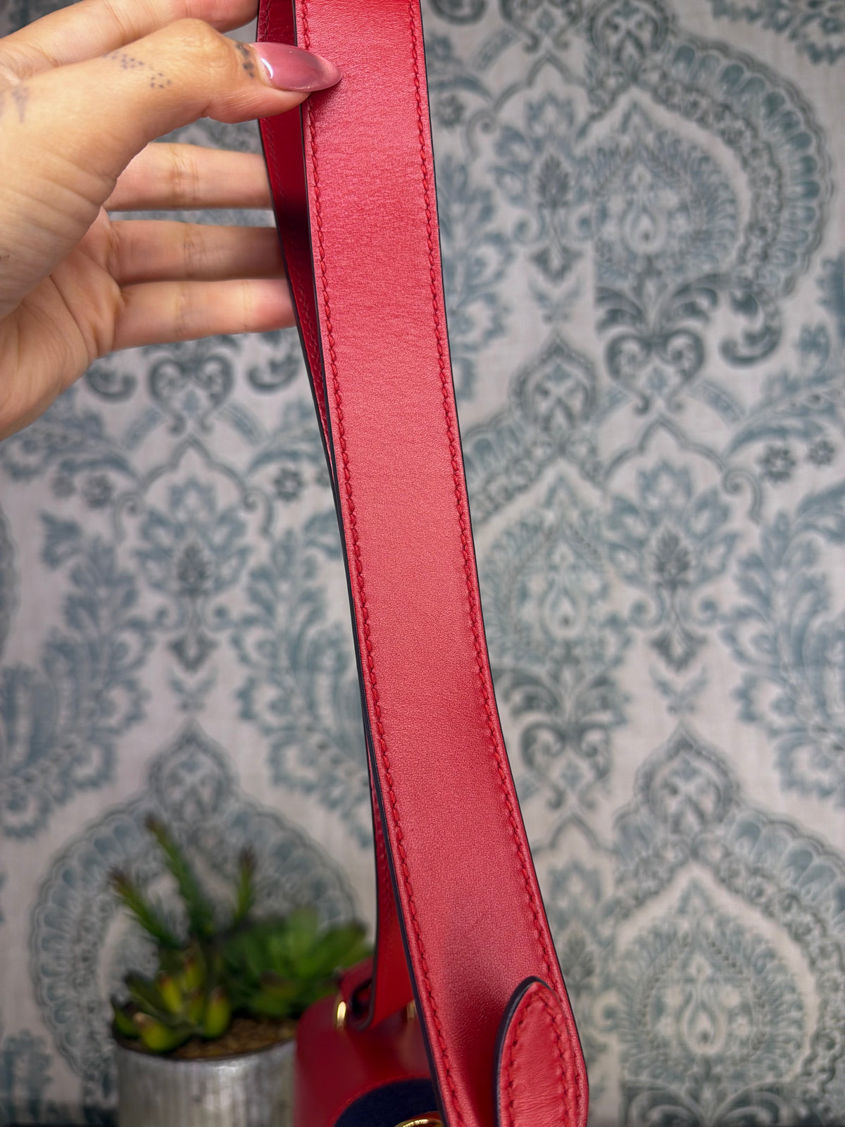 Gucci Sylvie Red Sherry Line Shoulder Bag