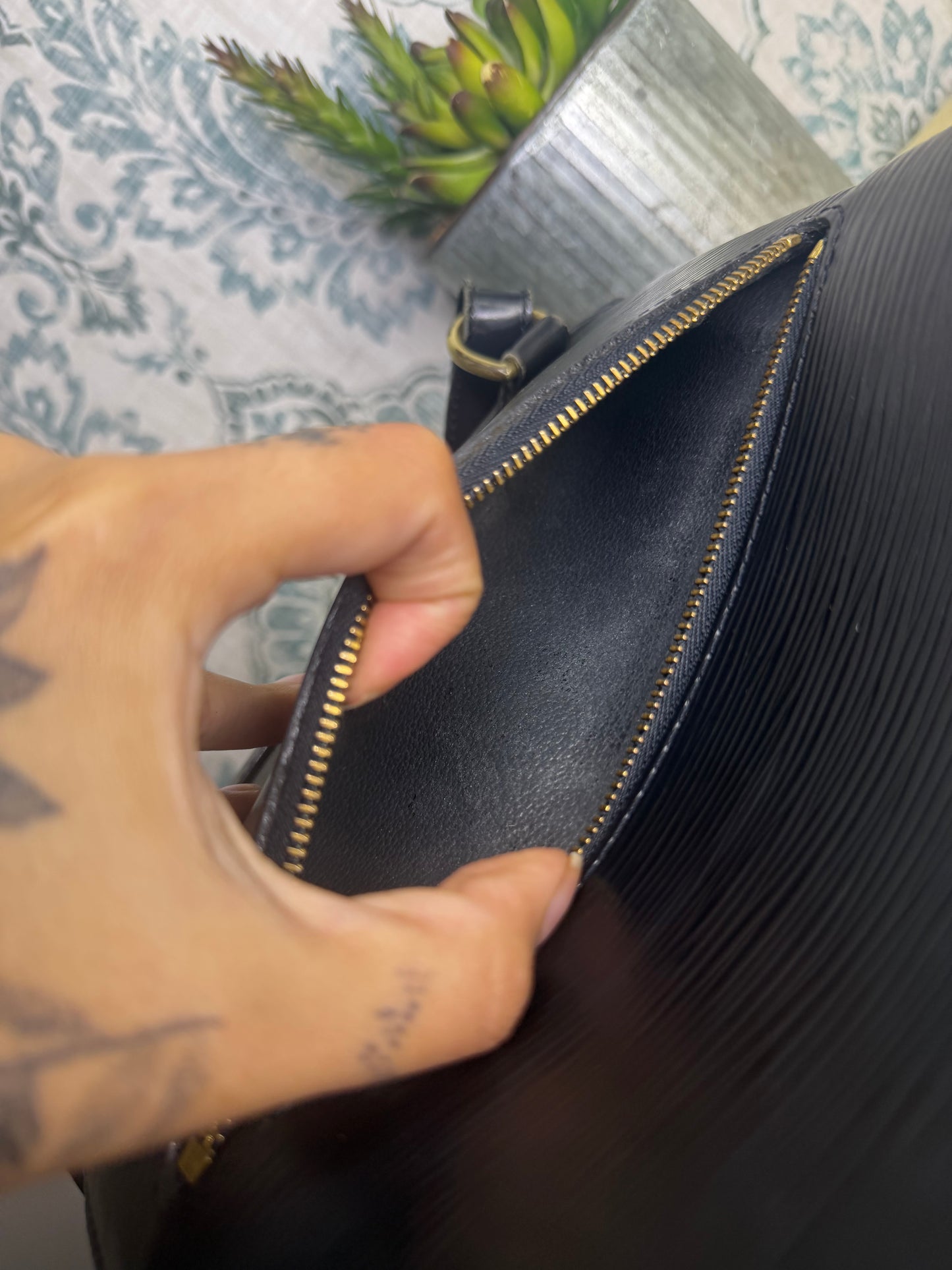 Louis Vuitton Black Epi Mabillon Backpack
