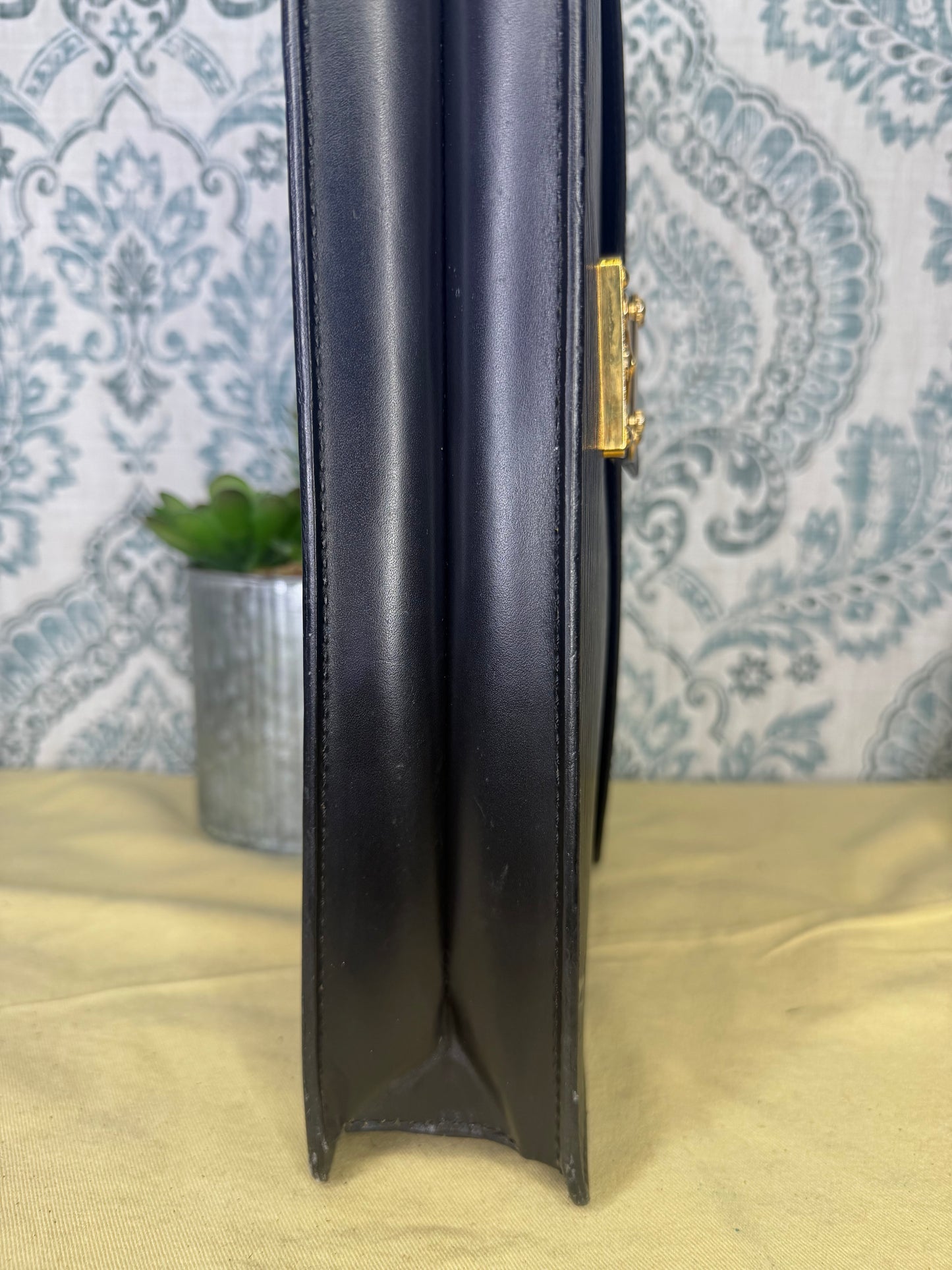 Louis Vuitton Black Epi Porte Documents Bandouliere Briefcase