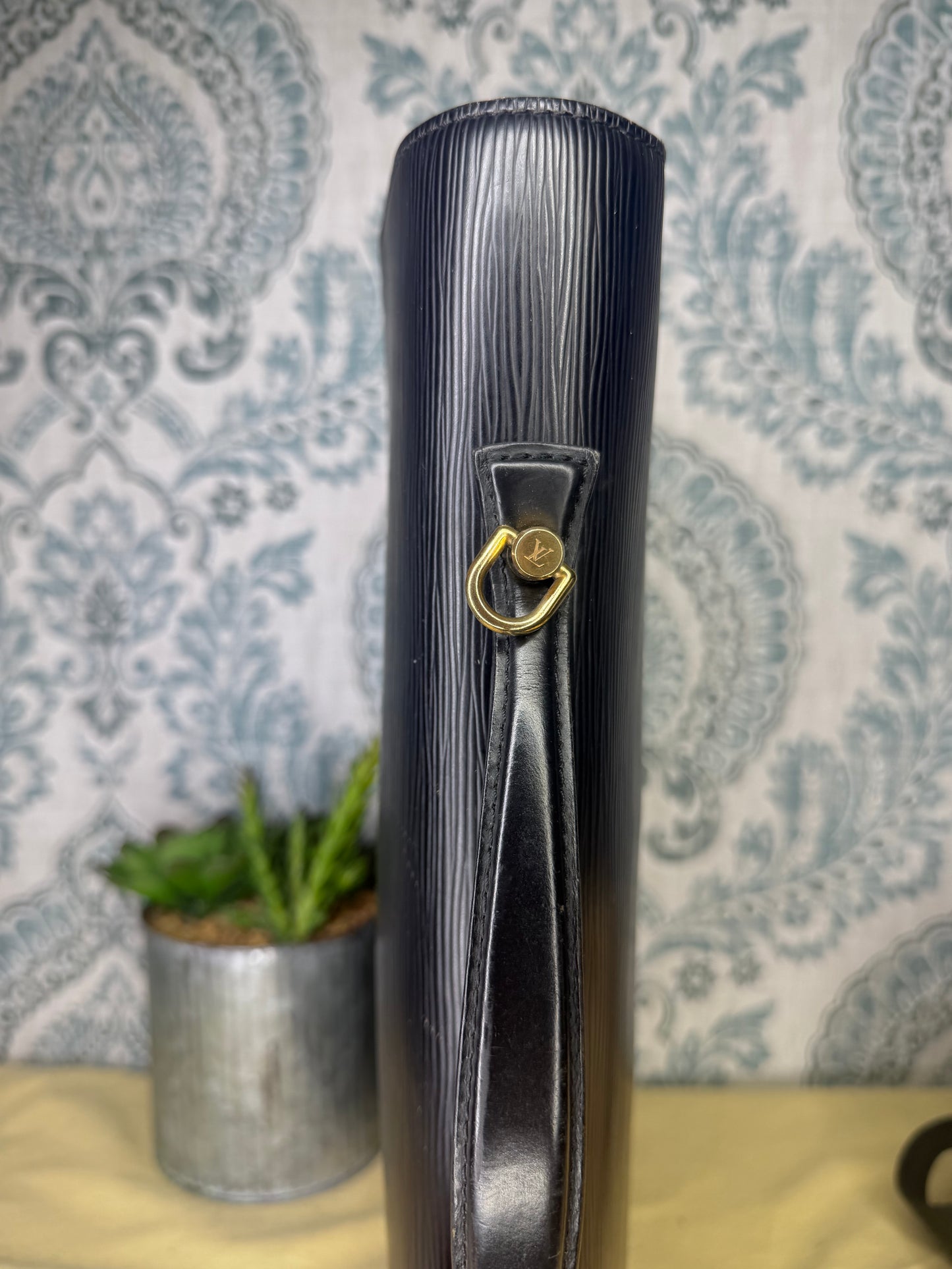Louis Vuitton Black Epi Porte Documents Bandouliere Briefcase