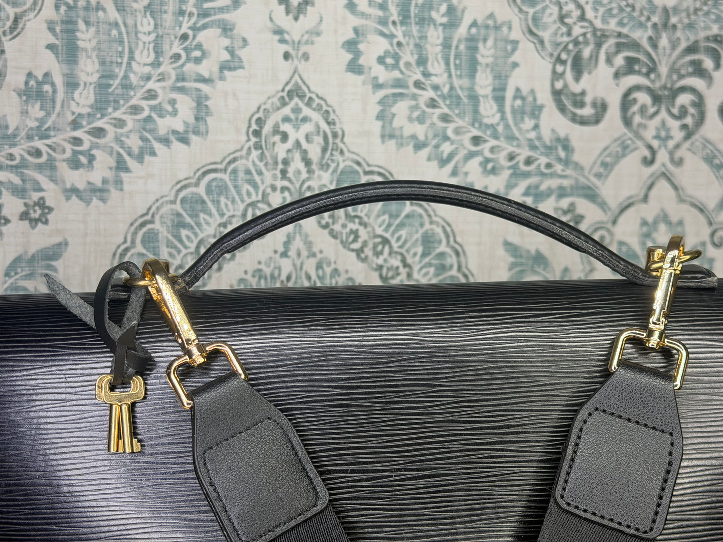 Louis Vuitton Black Epi Porte Documents Bandouliere Briefcase