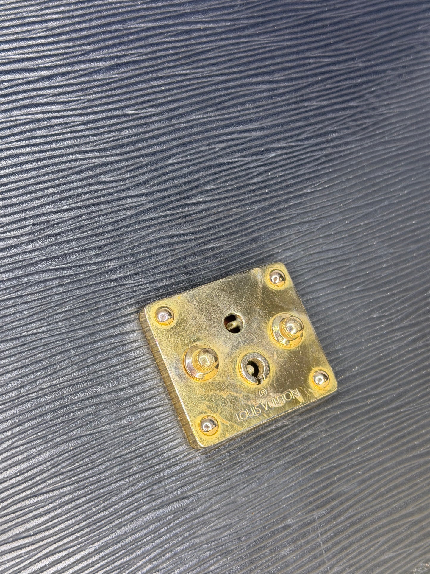 Louis Vuitton Black Epi Porte Documents Bandouliere Briefcase