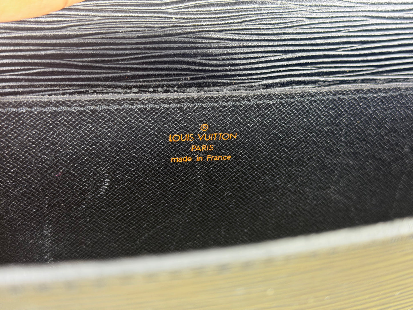 Louis Vuitton Black Epi Porte Documents Bandouliere Briefcase