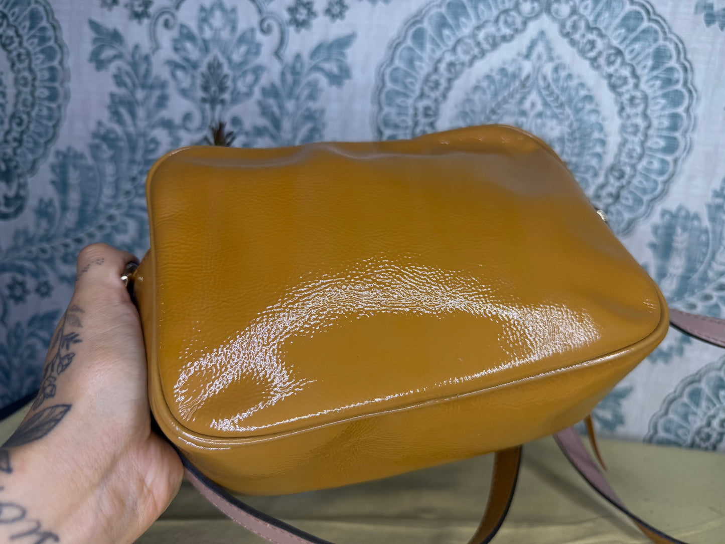 Gucci Tan Soho Disco Patent Leather Crossbody