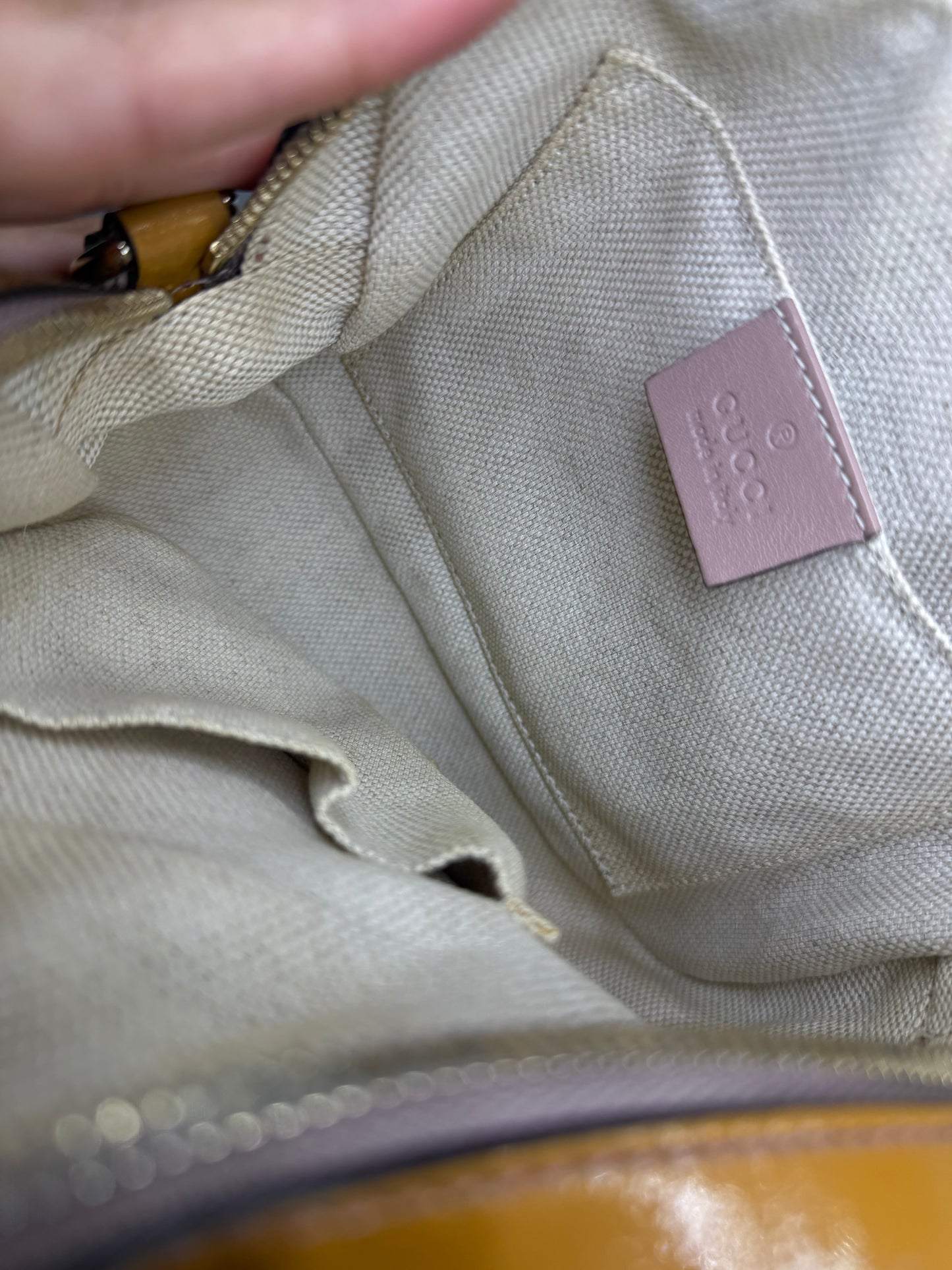 Gucci Tan Soho Disco Patent Leather Crossbody
