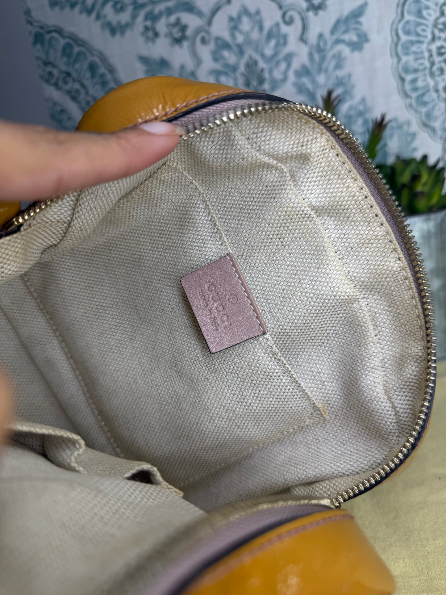 Gucci Tan Soho Disco Patent Leather Crossbody