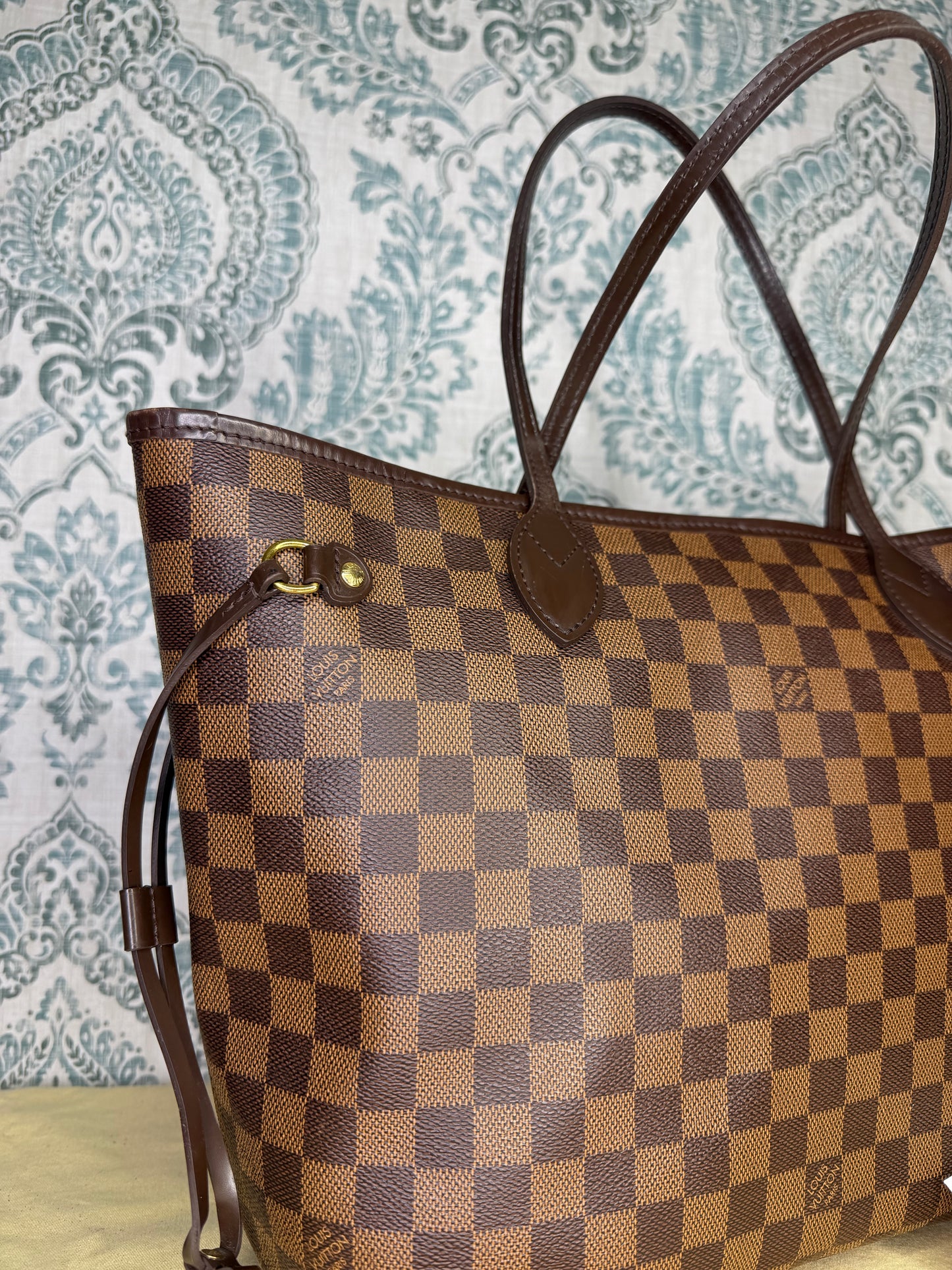 Louis Vuitton Neverfull MM Damier Ebene Rose Ballerine