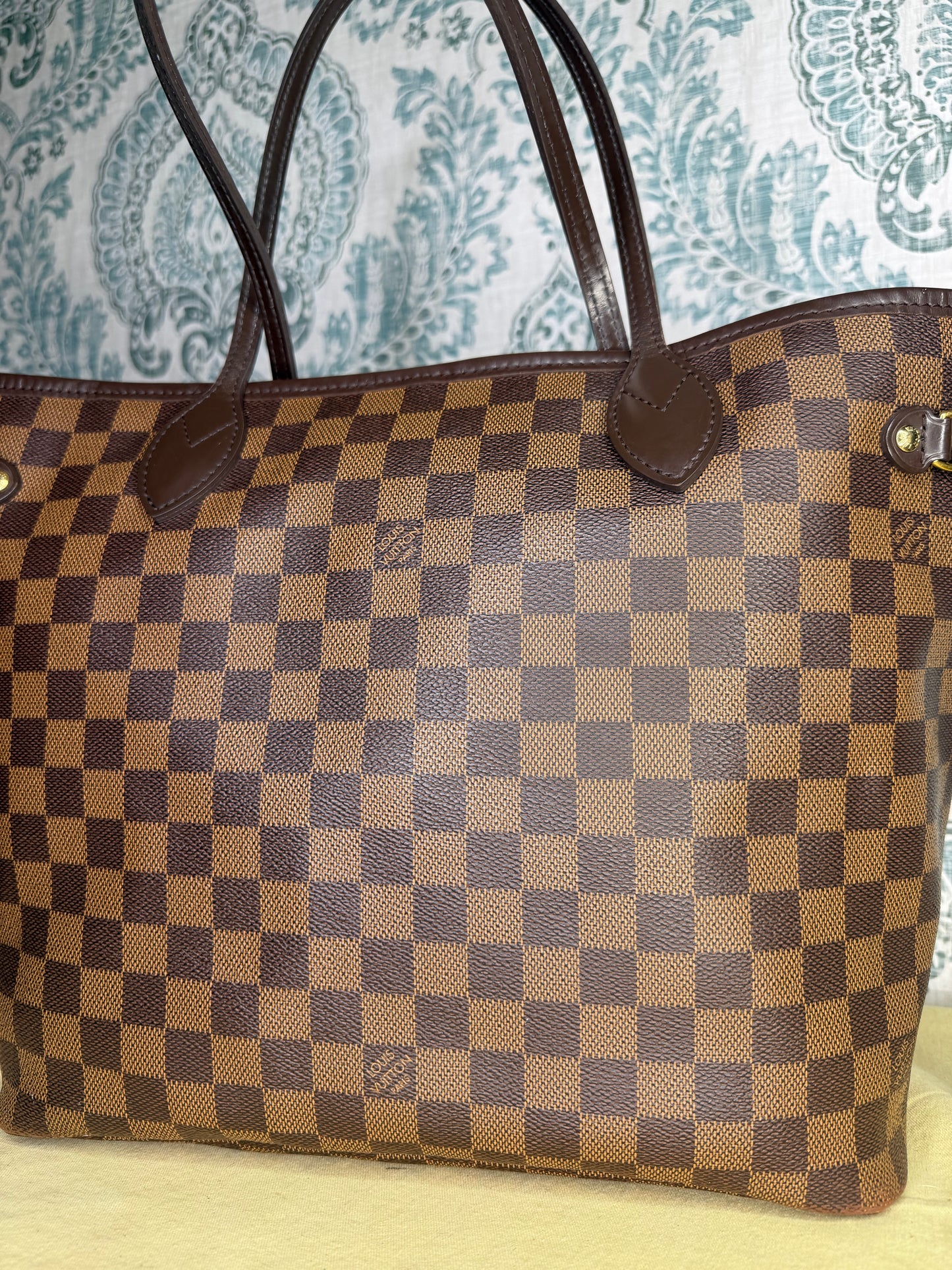 Louis Vuitton Neverfull MM Damier Ebene Rose Ballerine