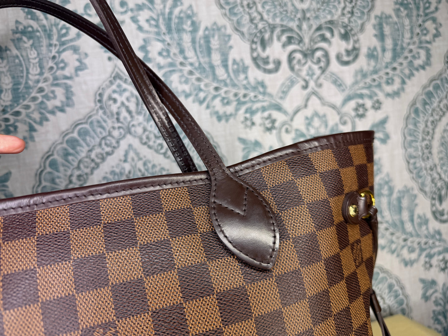 Louis Vuitton Neverfull MM Damier Ebene Rose Ballerine