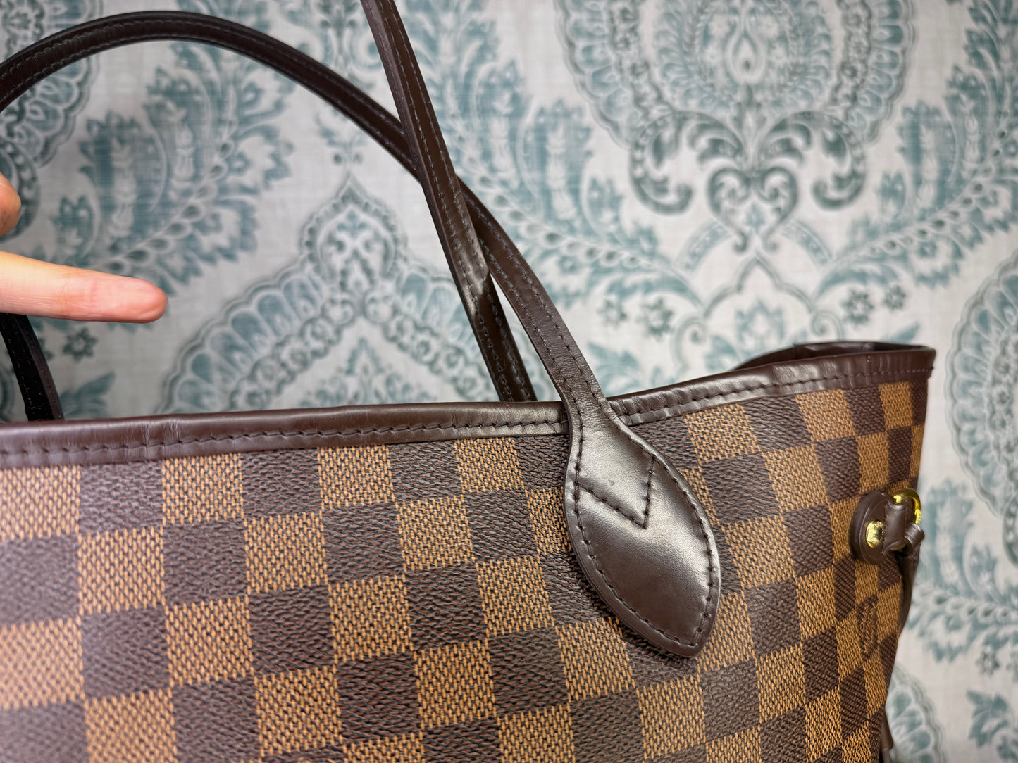 Louis Vuitton Neverfull MM Damier Ebene Rose Ballerine