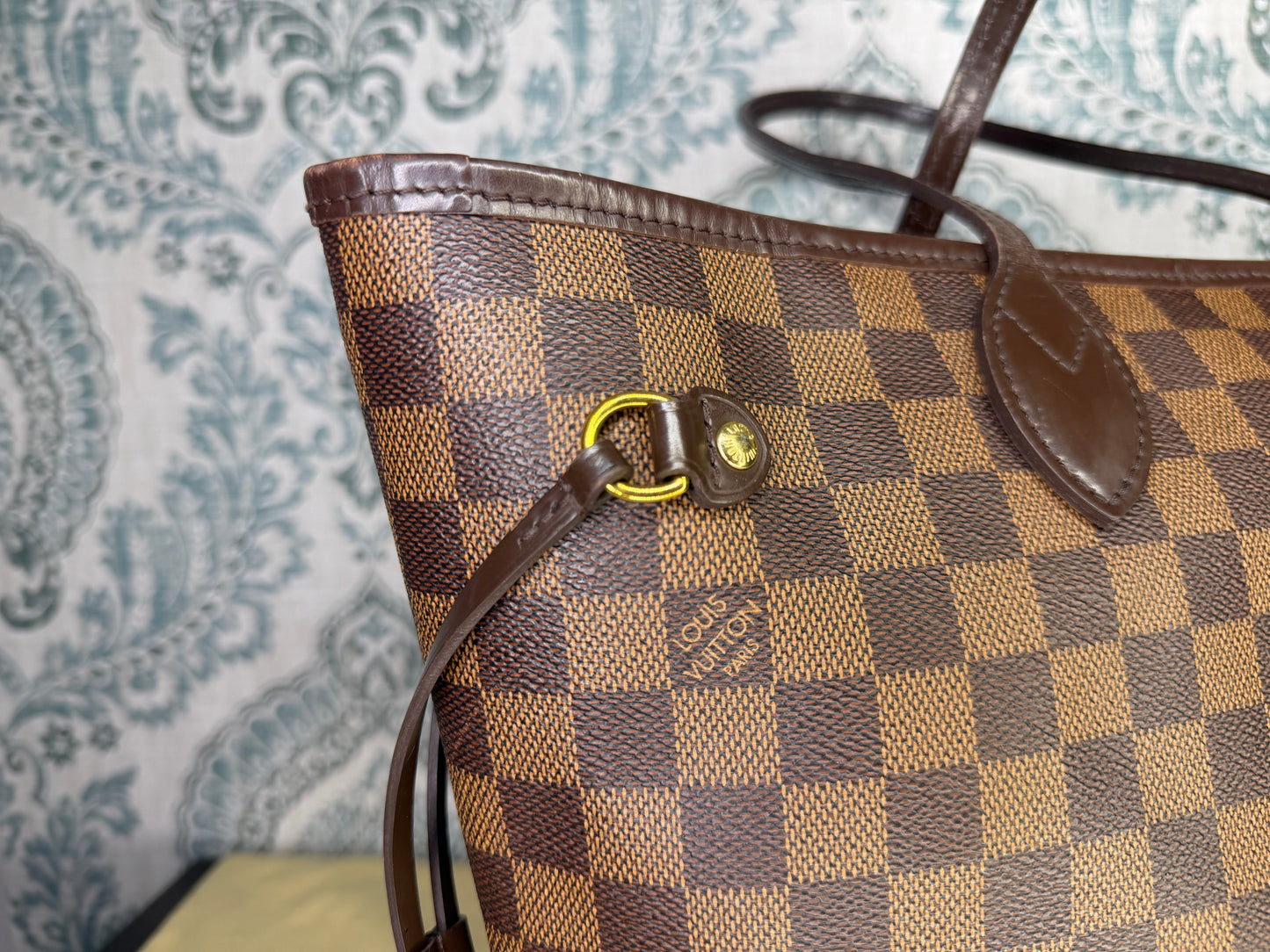 Louis Vuitton Neverfull MM Damier Ebene Rose Ballerine
