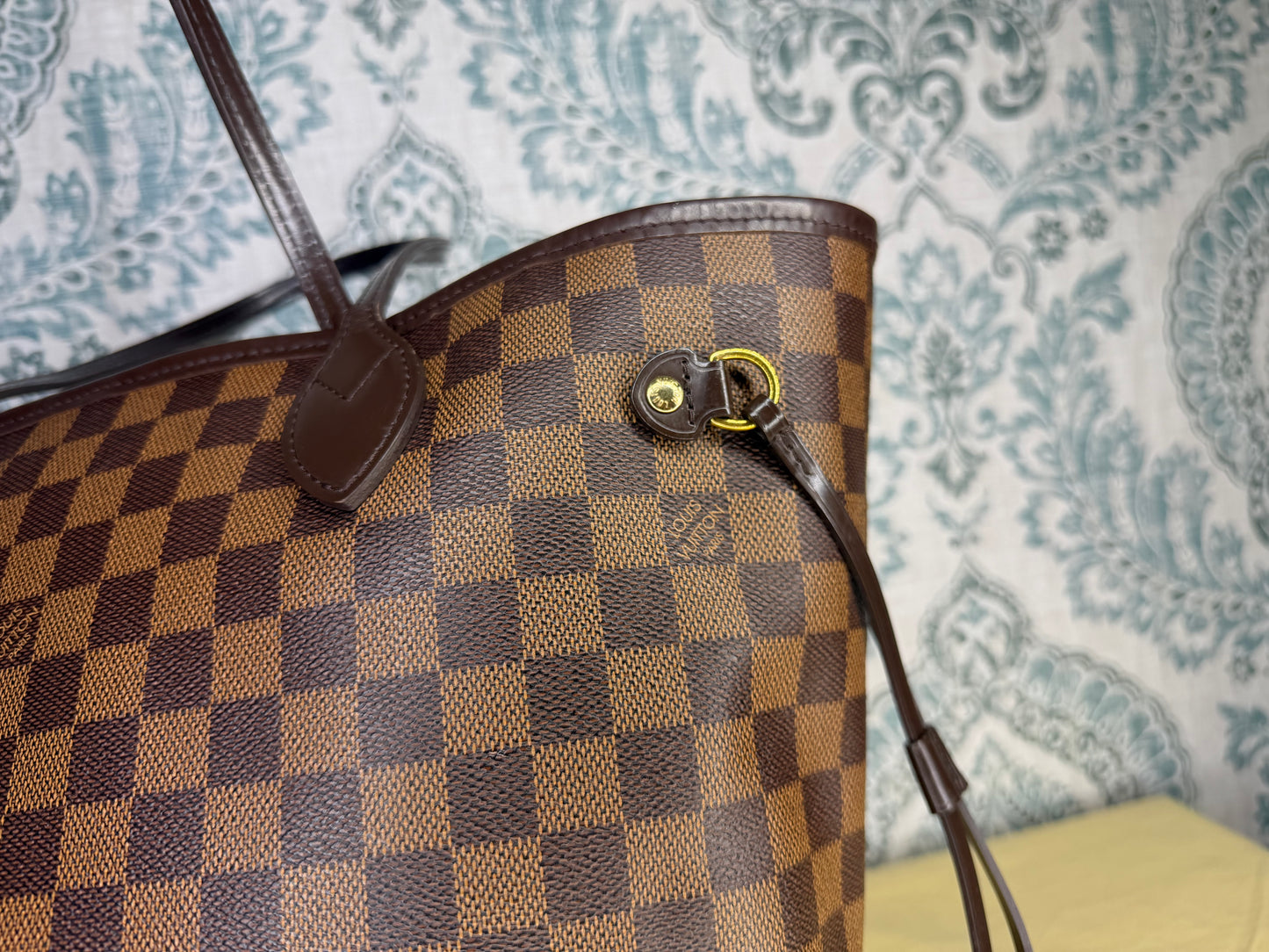 Louis Vuitton Neverfull MM Damier Ebene Rose Ballerine