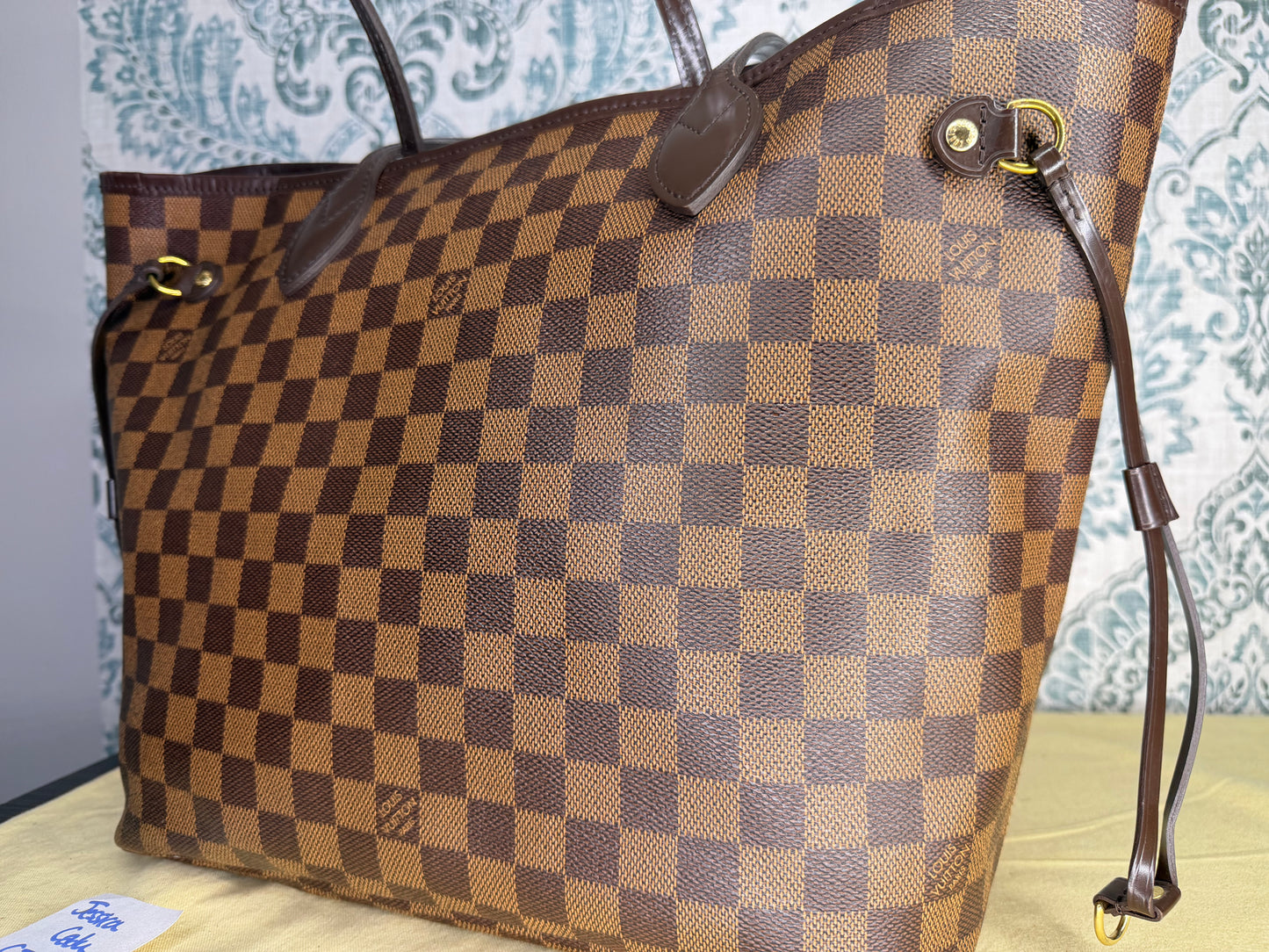 Louis Vuitton Neverfull MM Damier Ebene Rose Ballerine