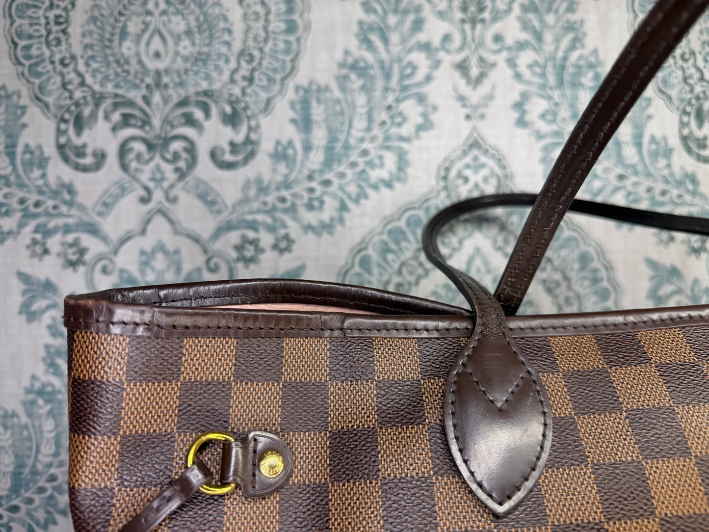 Louis Vuitton Neverfull MM Damier Ebene Rose Ballerine