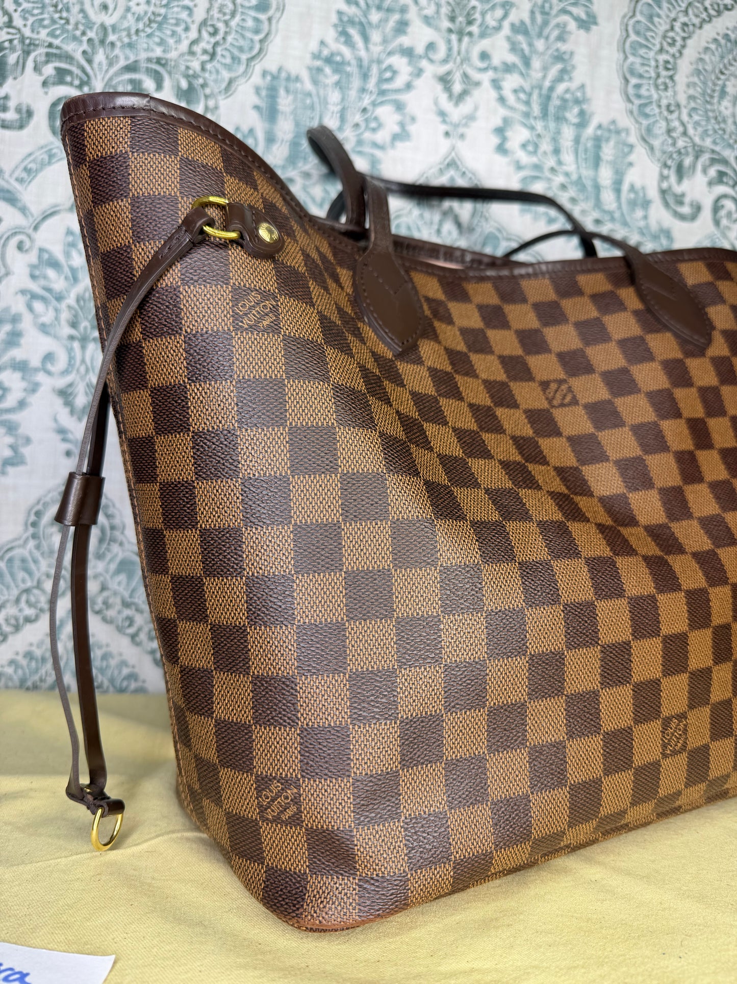 Louis Vuitton Neverfull MM Damier Ebene Rose Ballerine