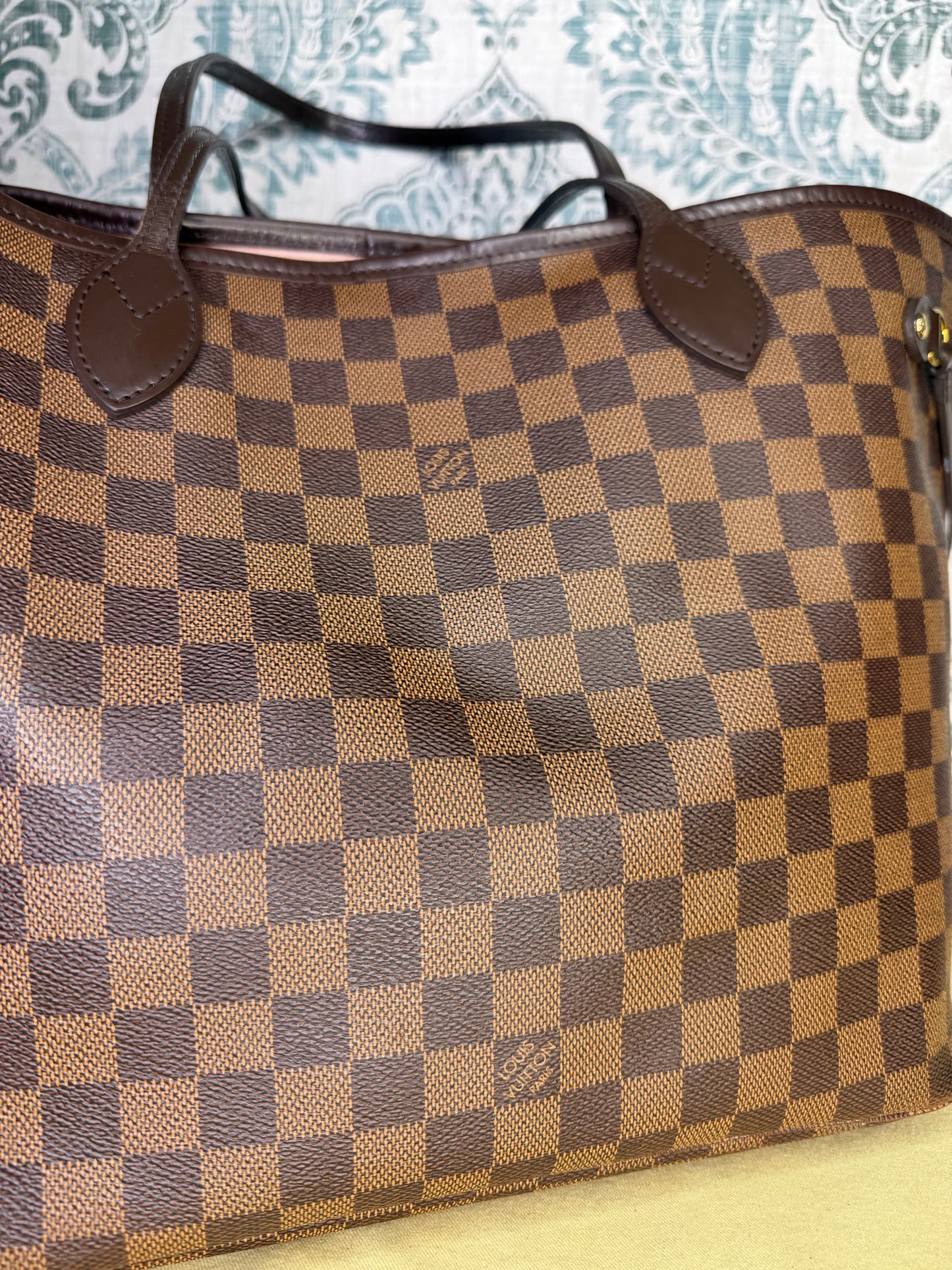 Louis Vuitton Neverfull MM Damier Ebene Rose Ballerine