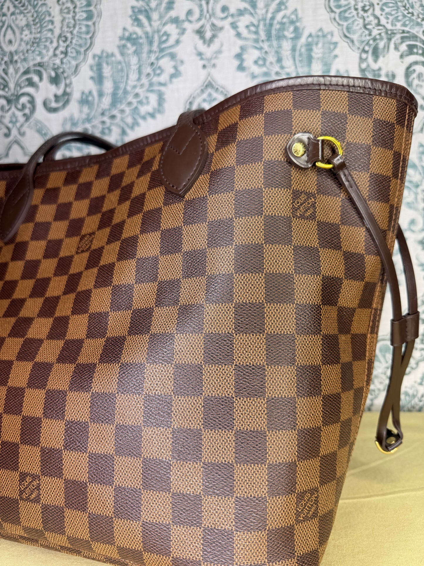 Louis Vuitton Neverfull MM Damier Ebene Rose Ballerine