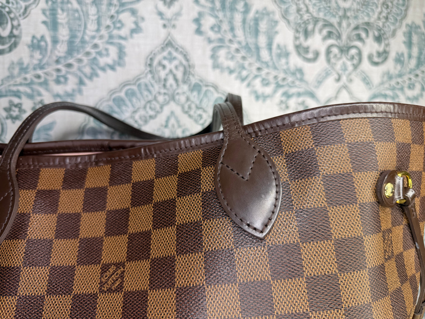 Louis Vuitton Neverfull MM Damier Ebene Rose Ballerine