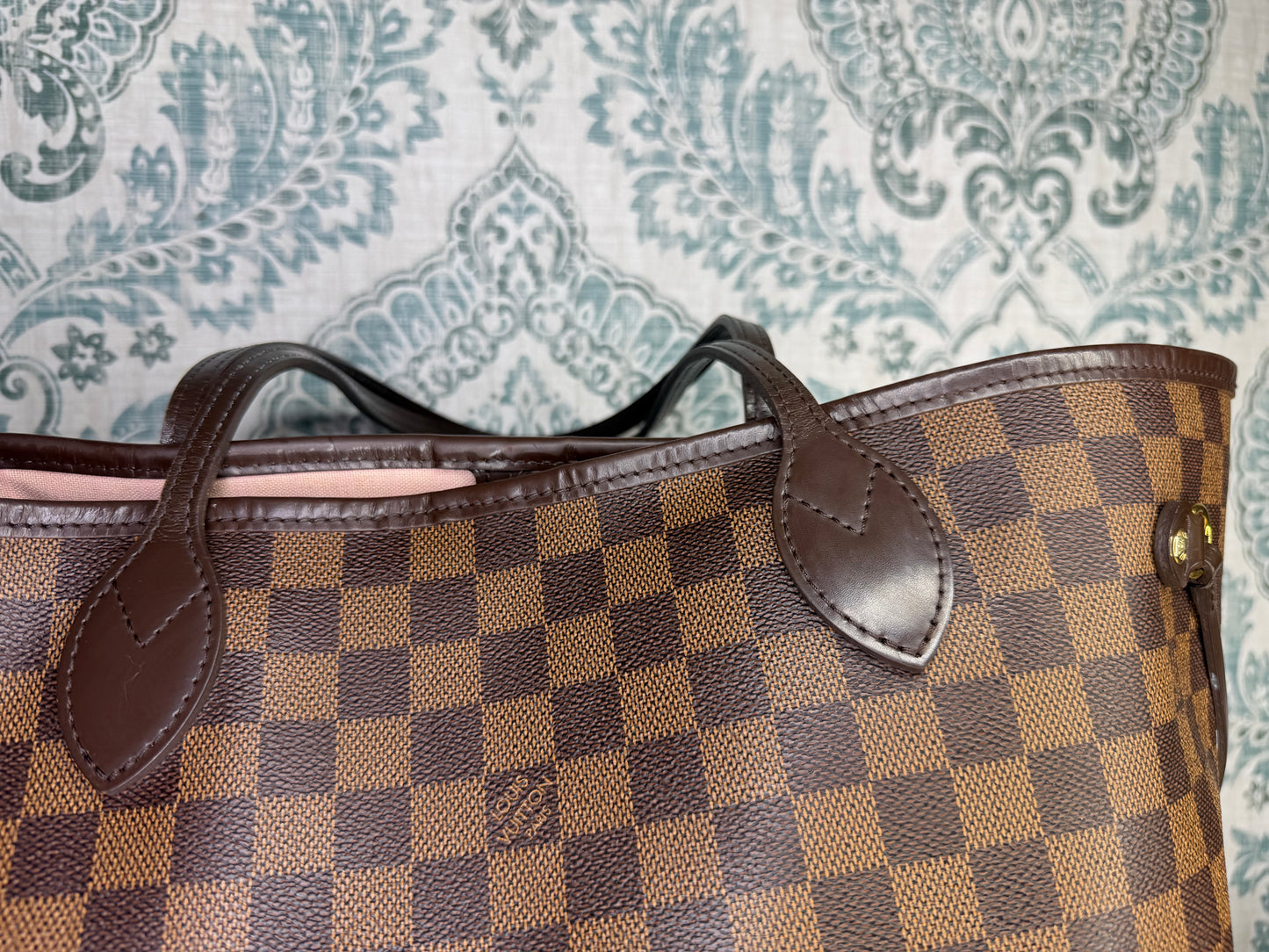 Louis Vuitton Neverfull MM Damier Ebene Rose Ballerine