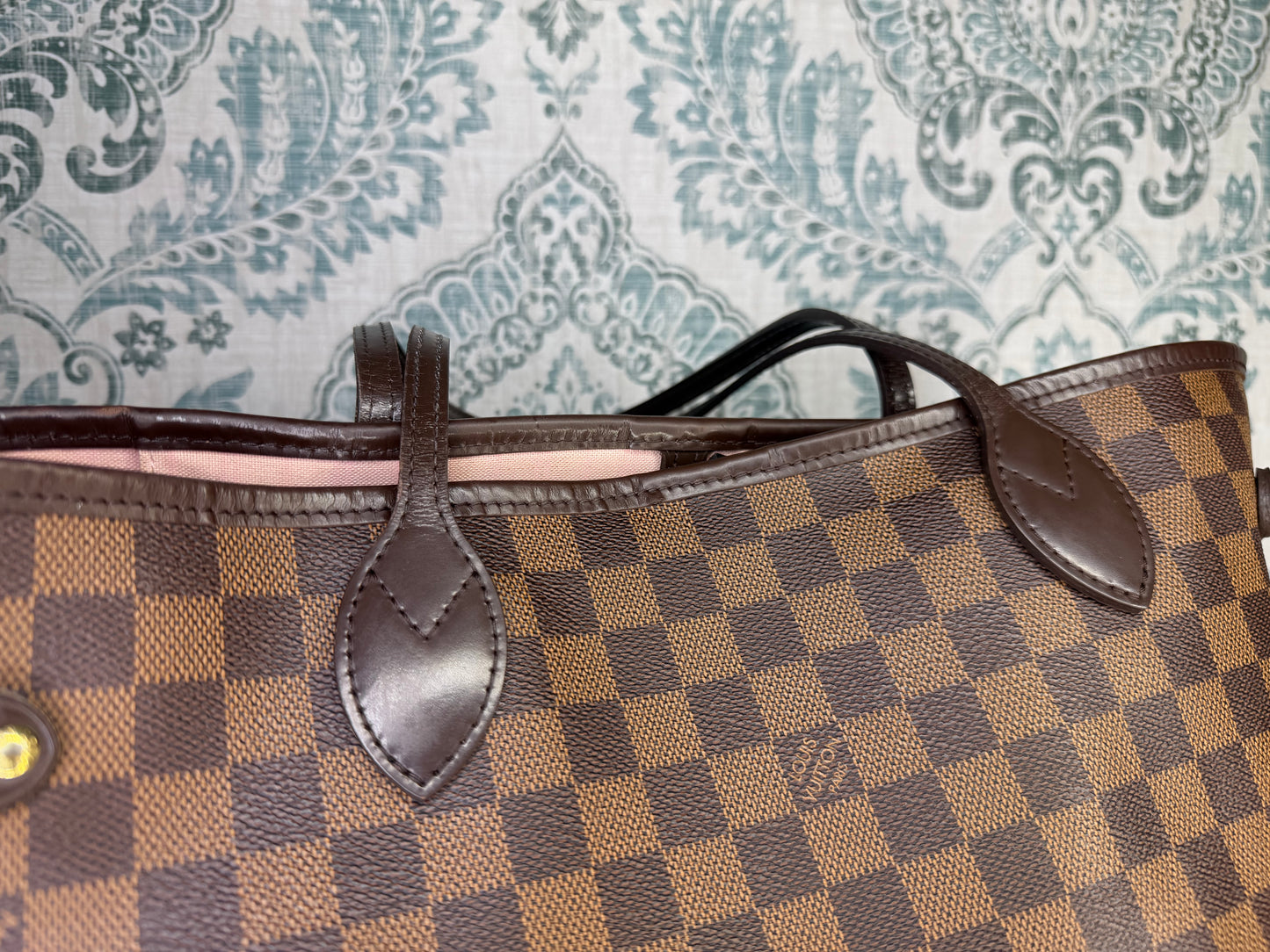 Louis Vuitton Neverfull MM Damier Ebene Rose Ballerine