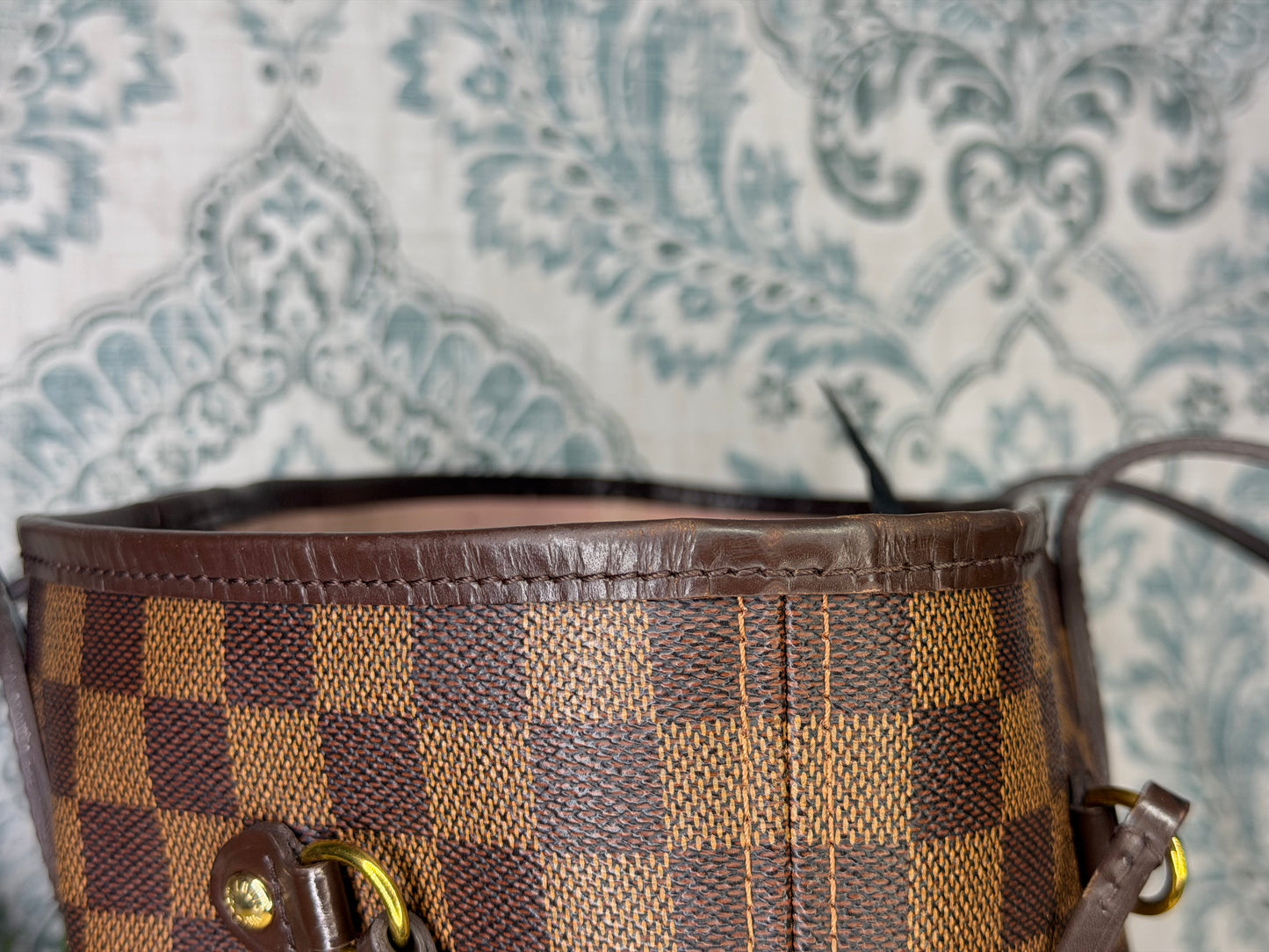 Louis Vuitton Neverfull MM Damier Ebene Rose Ballerine
