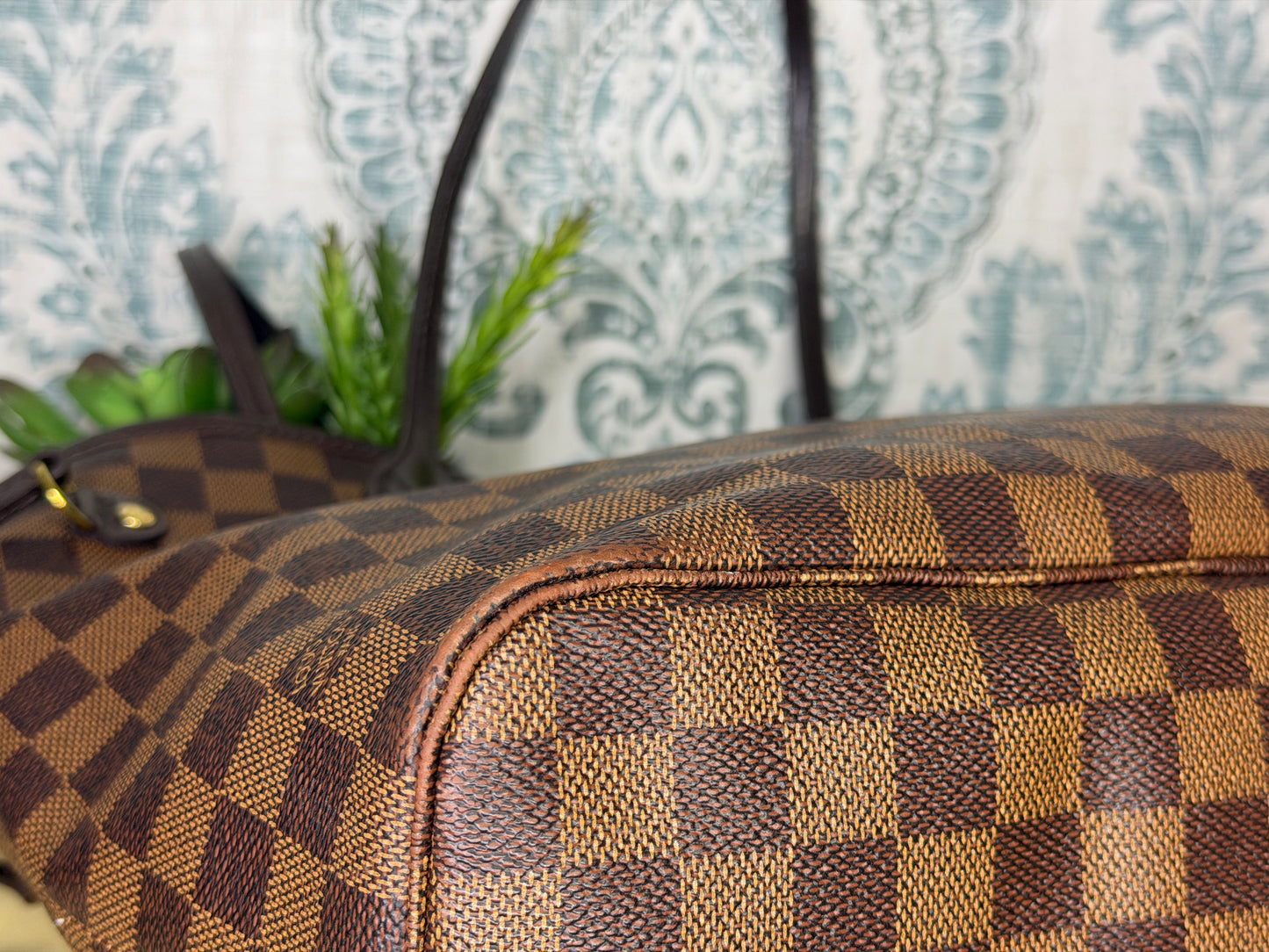 Louis Vuitton Neverfull MM Damier Ebene Rose Ballerine