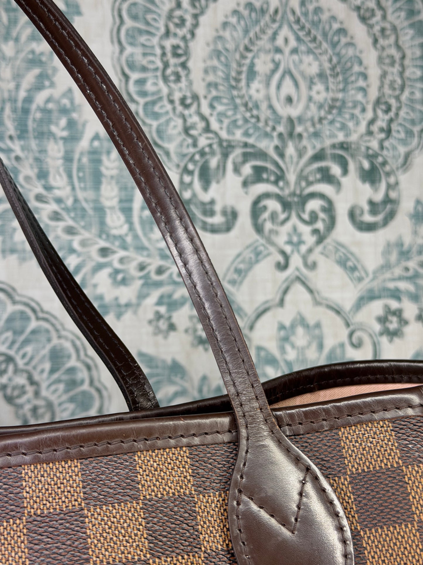 Louis Vuitton Neverfull MM Damier Ebene Rose Ballerine