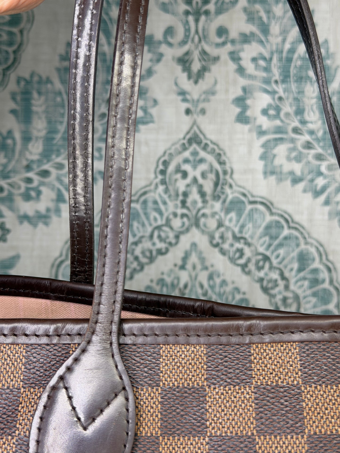 Louis Vuitton Neverfull MM Damier Ebene Rose Ballerine
