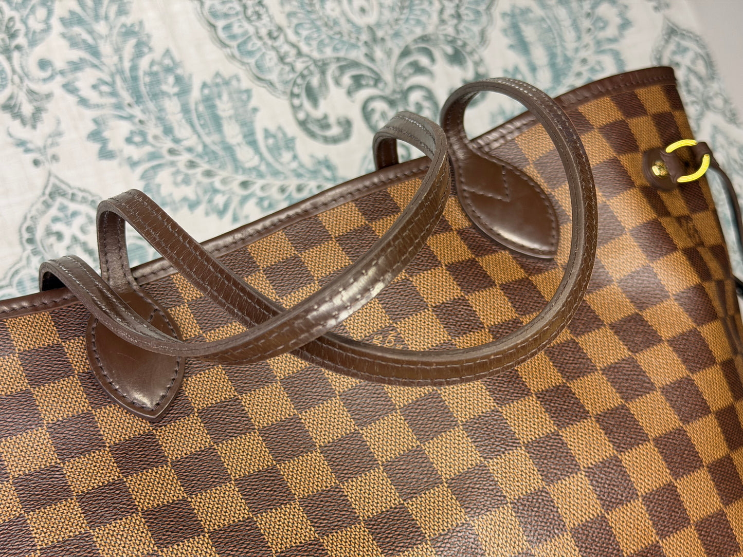 Louis Vuitton Neverfull MM Damier Ebene Rose Ballerine
