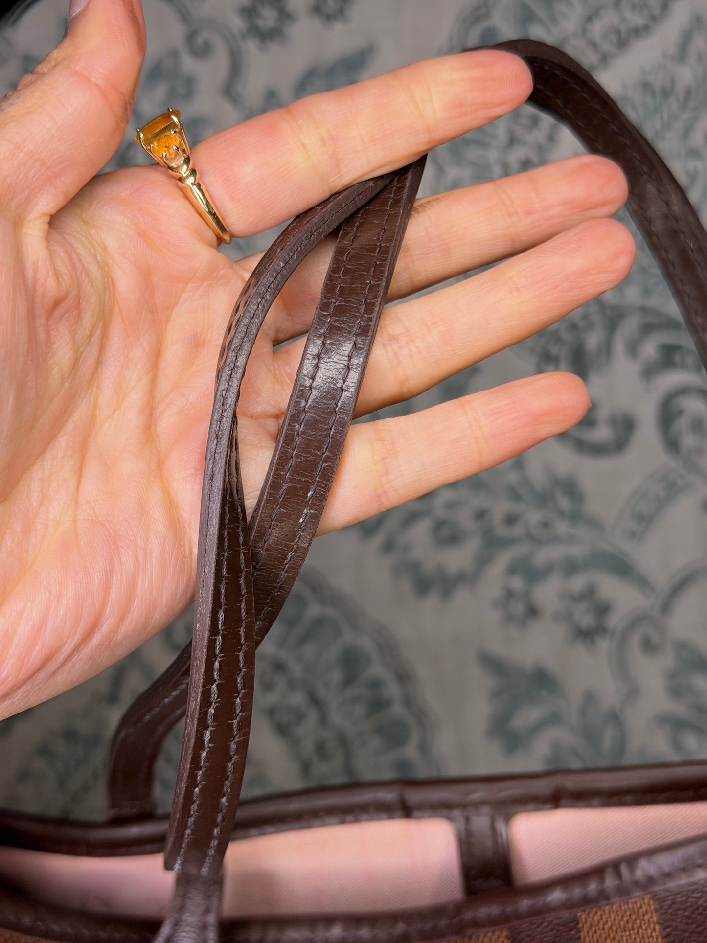 Louis Vuitton Neverfull MM Damier Ebene Rose Ballerine